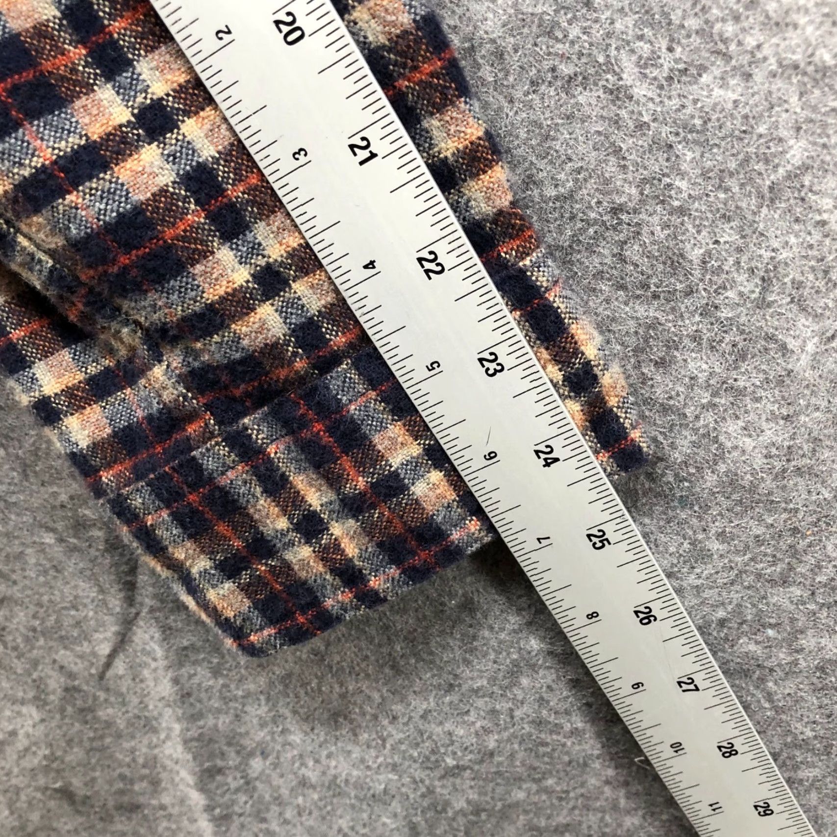J.Crew J. Crew Flannel Shirt Mens L Elbow Patch Brown Blue Plaid Long Sleeve Shirt Mens L Brown Blue Plaid Shirt Size US L / EU 52-54 / 3 - 8 Thumbnail