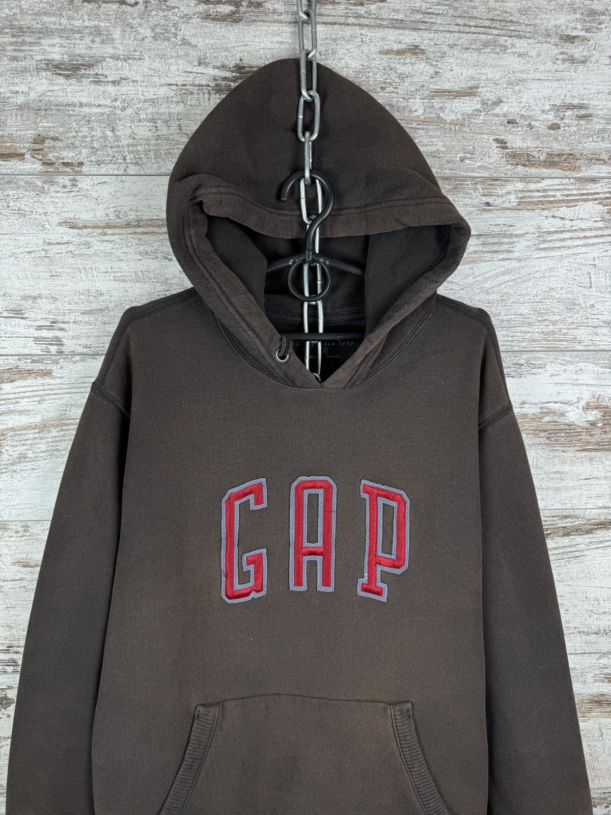Gap Mens Vintage Gap brown hoodie streetwear Size US M / EU 48-50 / 2 - 2 Thumbnail