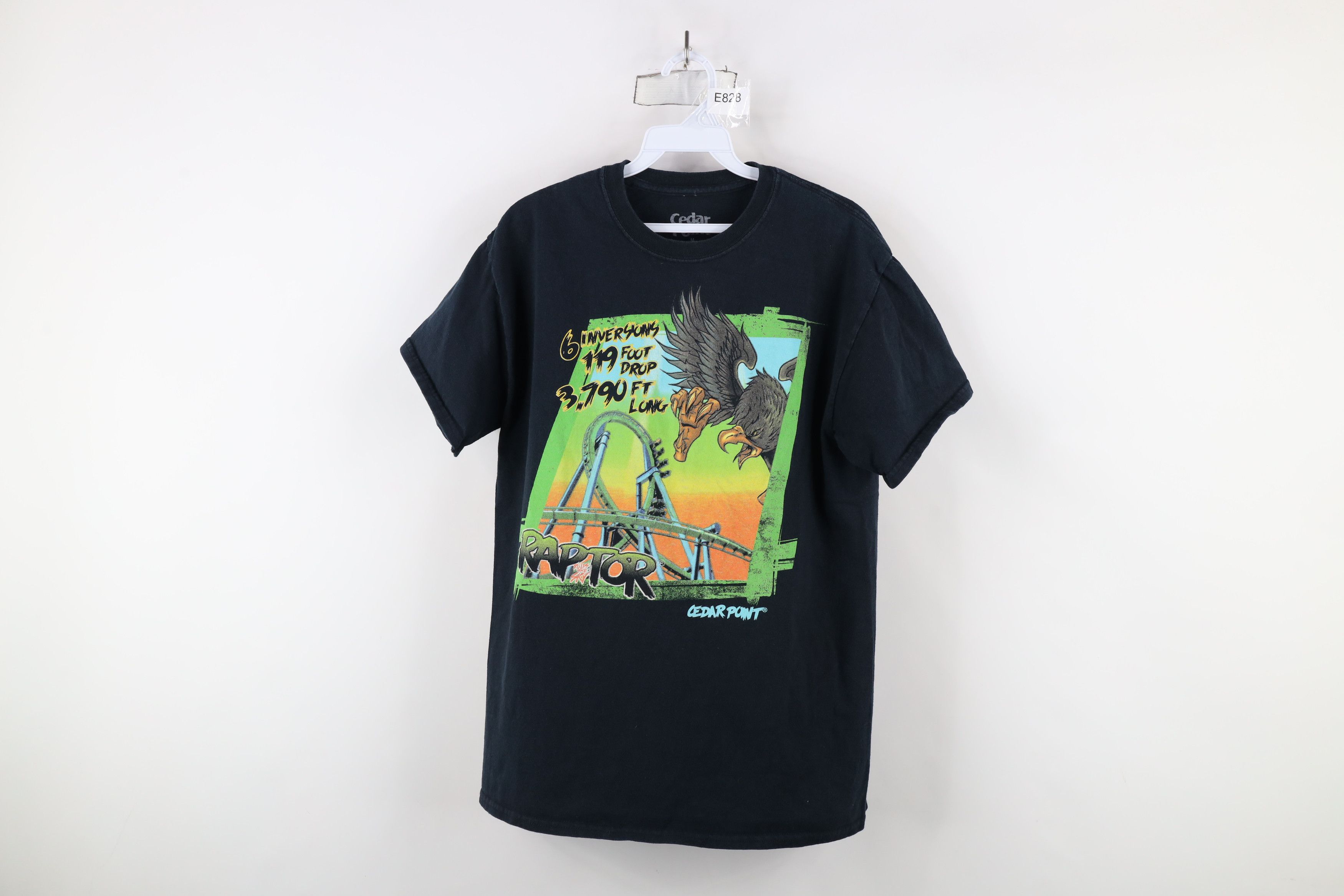 Vintage Vintage Y2K Cedar Point Raptor Roller Coaster T-Shirt Black Size US M / EU 48-50 / 2 - 1 Thumbnail