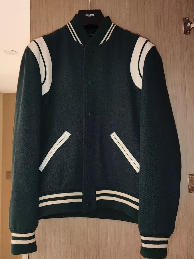 Saint Laurent Paris saint laurent parisGreen Baseball Jacket 2503-Nextarrow Size US S / EU 44-46 / 1 - 1 Thumbnail