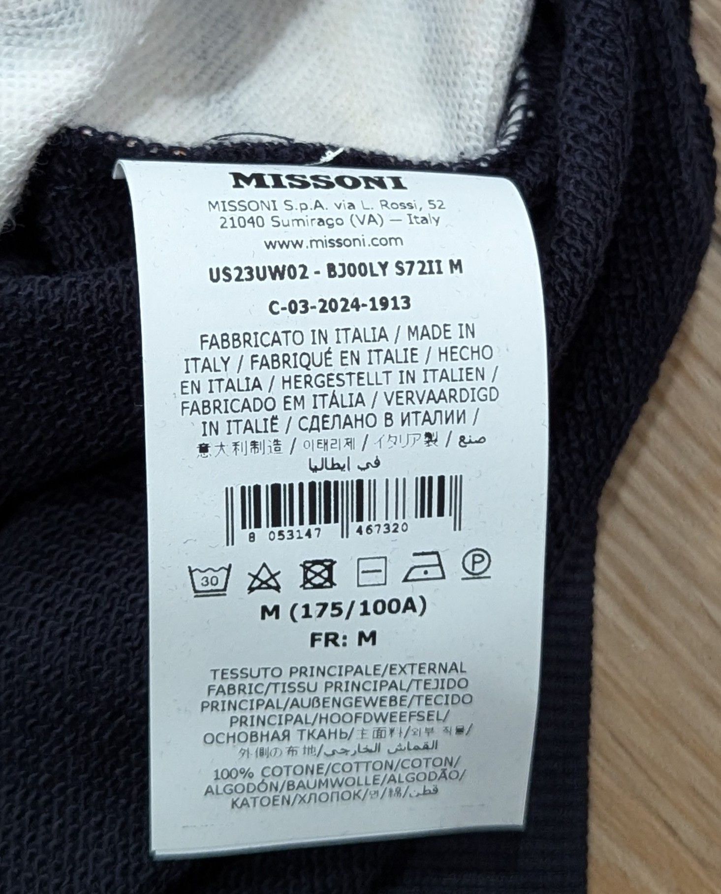 Missoni M Missoni Chevron Zip Up Hoodie Blue Multi Medium Size US M / EU 48-50 / 2 - 6 Thumbnail