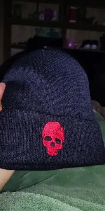 Japanese Brand Skull Head Knitted Beanies Hat Size ONE SIZE - 2 Thumbnail