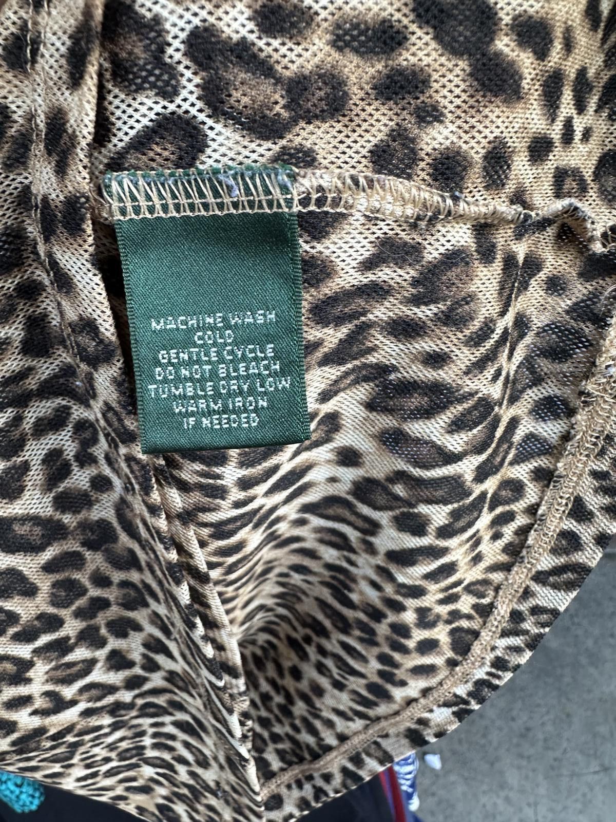 Lauren Ralph Lauren Lauren Ralph Lauren Leopard Print Ruffle Top Size M / US 6-8 / IT 42-44 - 2 Thumbnail