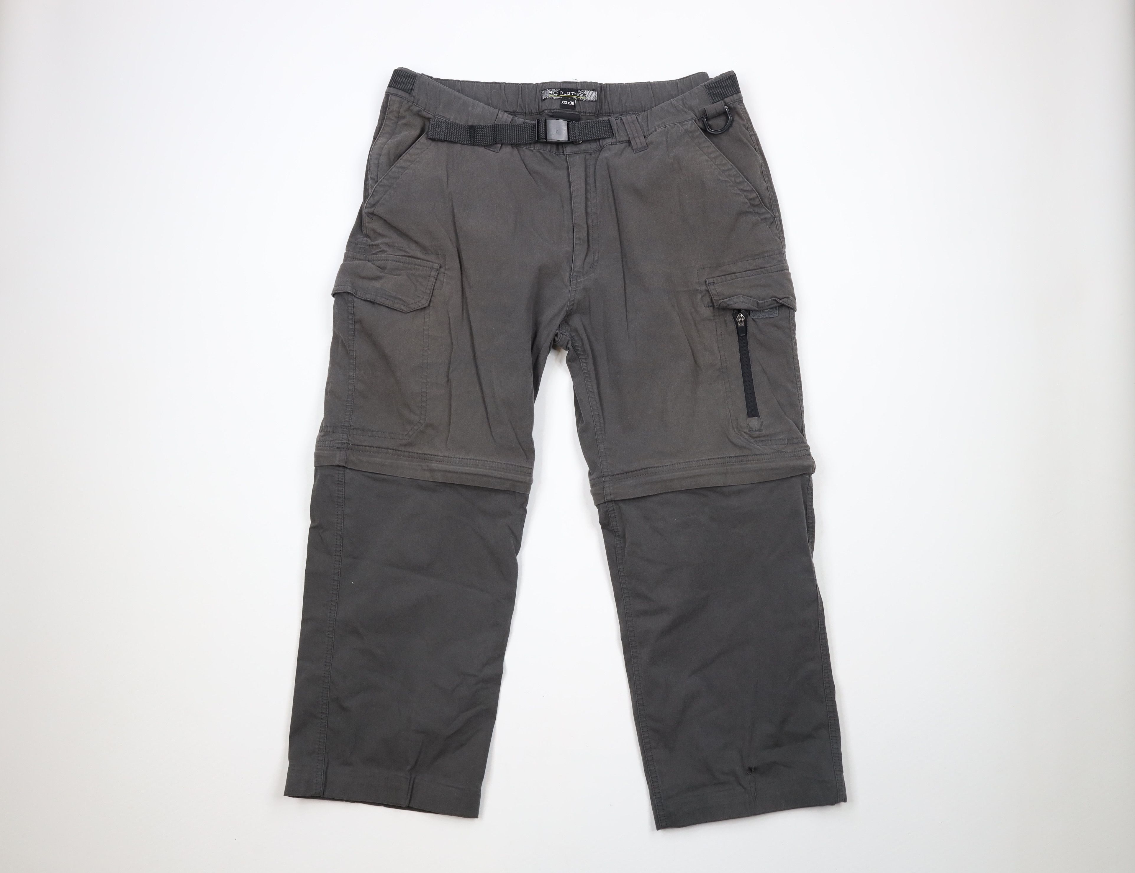 Vintage Vintage Streetwear Wide Leg Cargo Pants Short Gray Size 40 - 1 Thumbnail