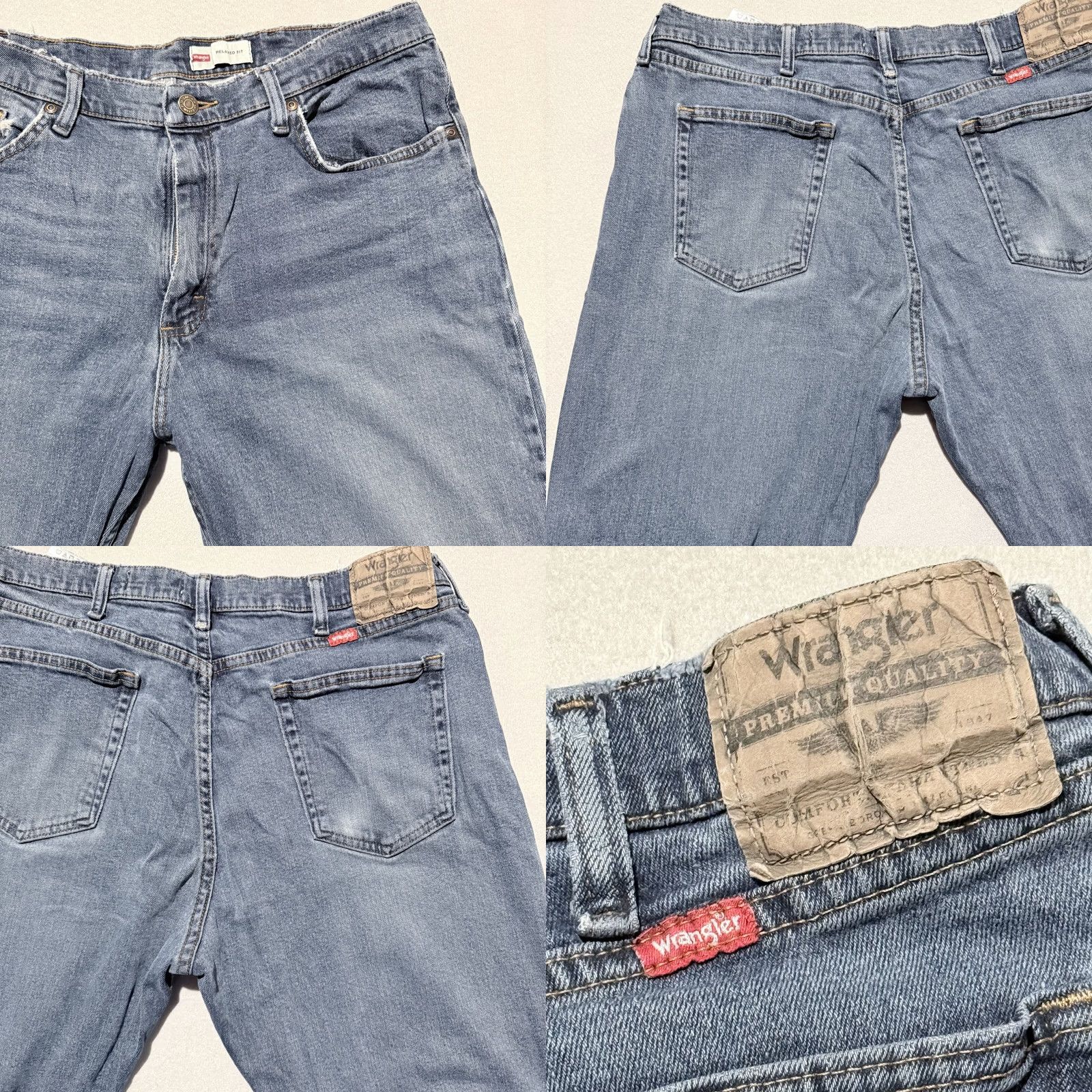 Wrangler Wrangler Jeans Men's Blue Denim Stretch Relaxed Fit Straight Zip Fly 36x30 Jeans Mens Blue Denim Stretch Relaxed Fit Straight Zip Fly 36x30 Size US 36 / EU 52 - 8 Thumbnail