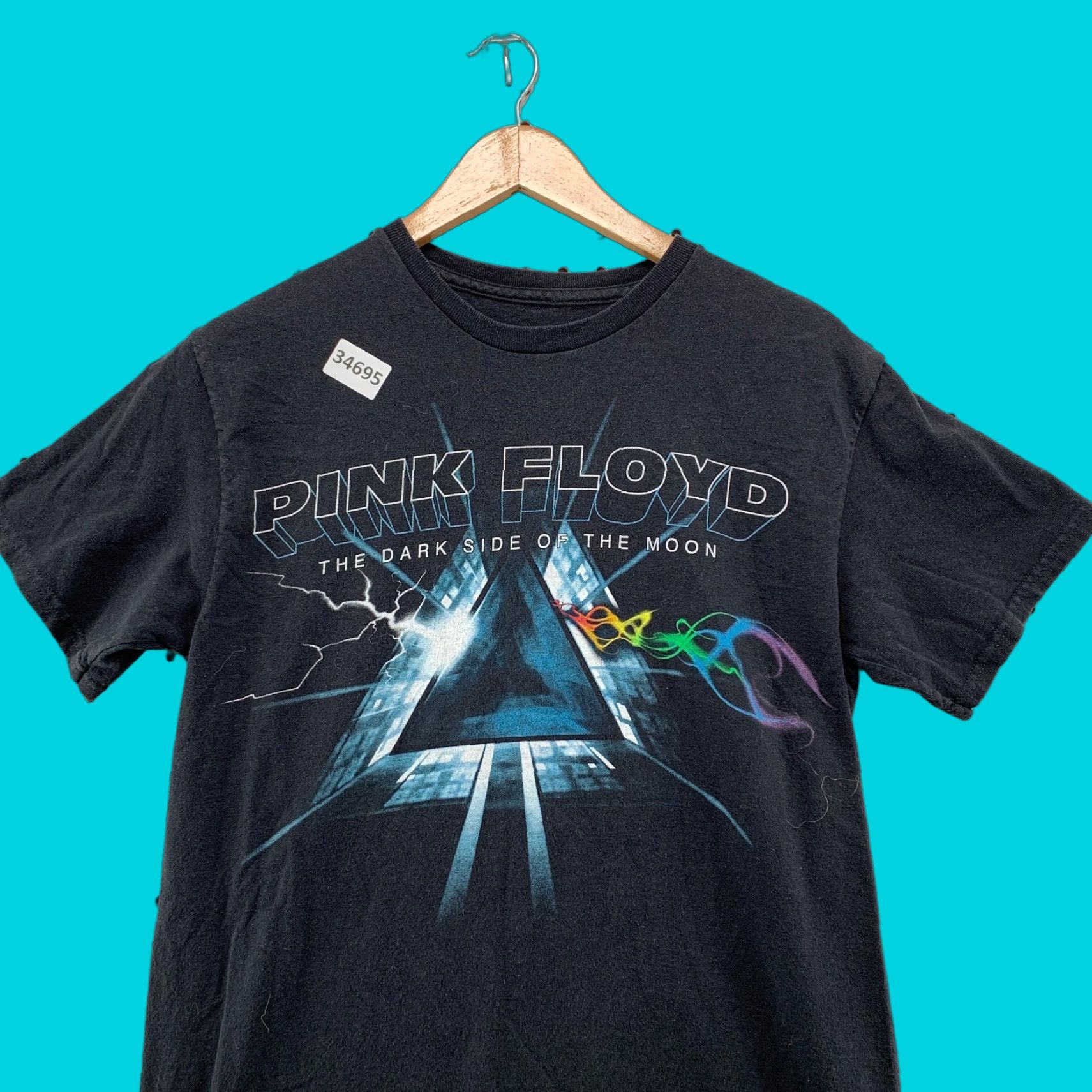 Liquid Blue Pink Floyd Darkside Of The Moon Shirt Mens Small Black Music Band Shirt Size US S / EU 44-46 / 1 - 1 Thumbnail