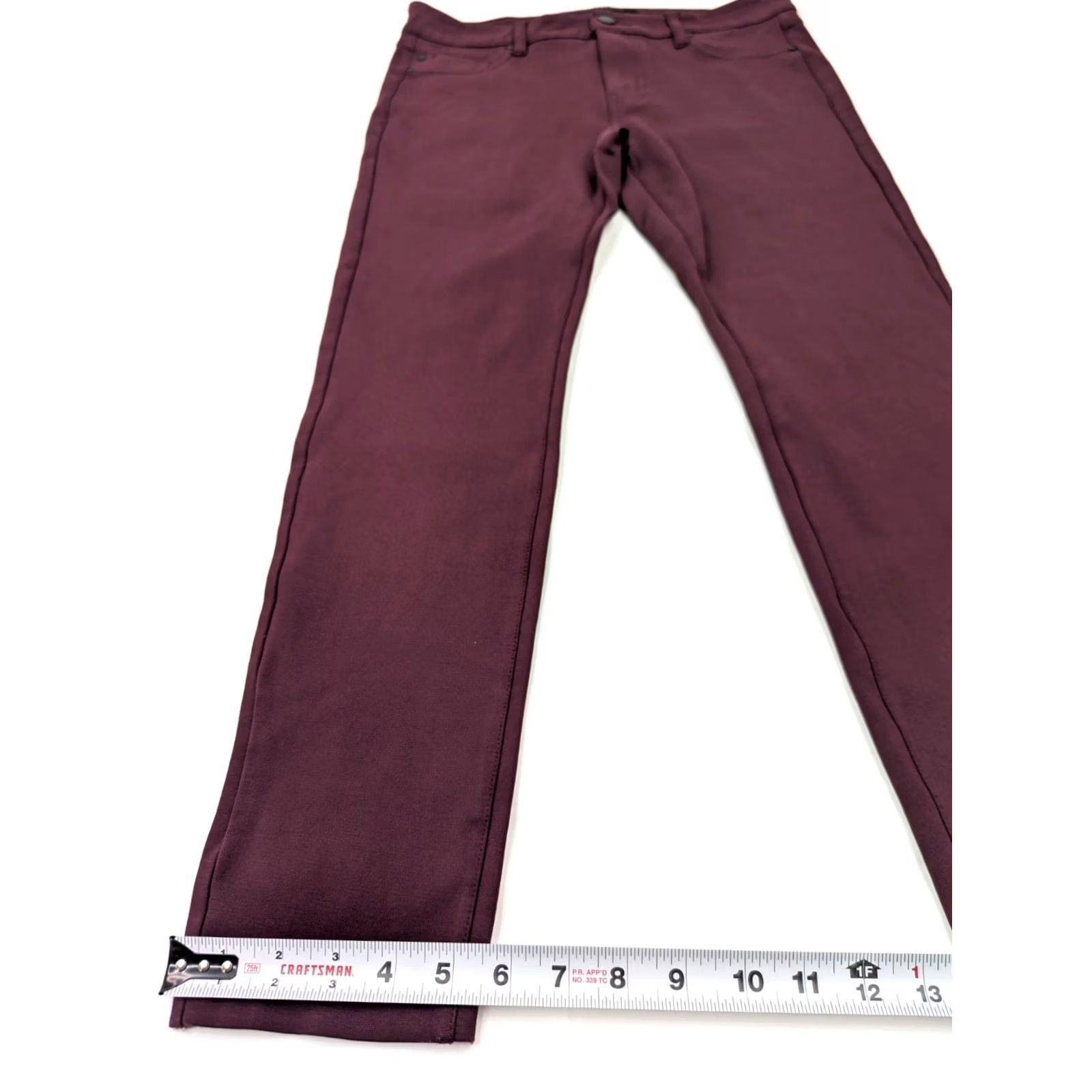 Vintage Liverpool Jeans The Ankle Skinny Jeans Women 8 Red Wine Stretch 30x27 5-Pocket Denim High Rise Skinny 30 in Belt Loops Women Size 30" / US 8 / IT 44 - 2 Thumbnail