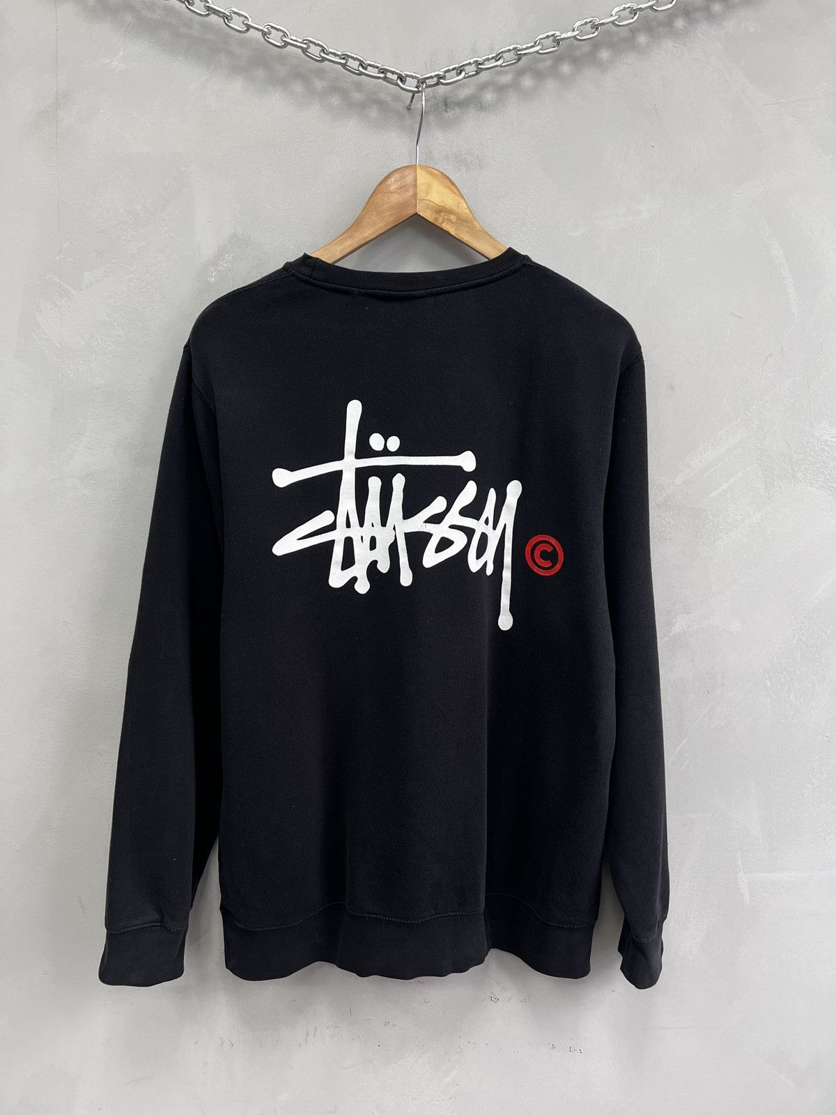 Stussy Stussy Small Logo Black Crewneck 90s Skate Street Style Size US L / EU 52-54 / 3 - 10 Thumbnail