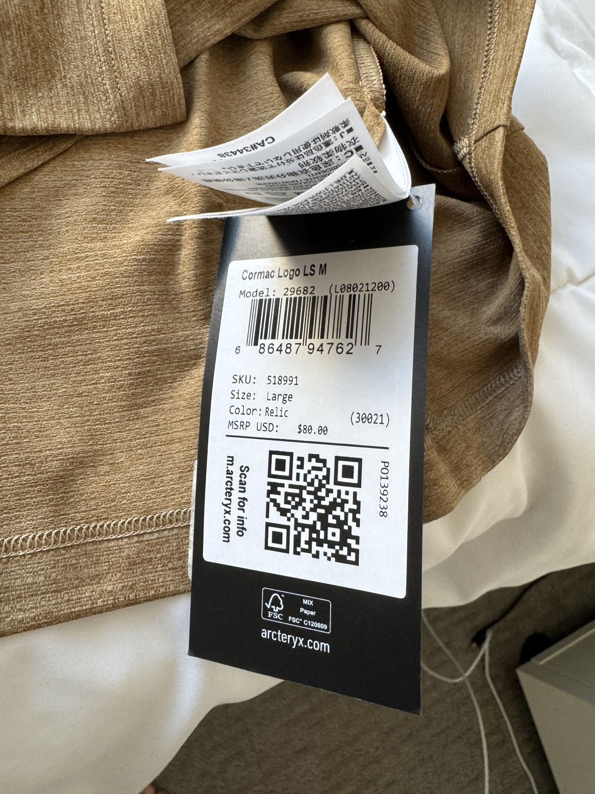 Arc'teryx Cormac Logo LS Size US L / EU 52-54 / 3 - 5 Thumbnail