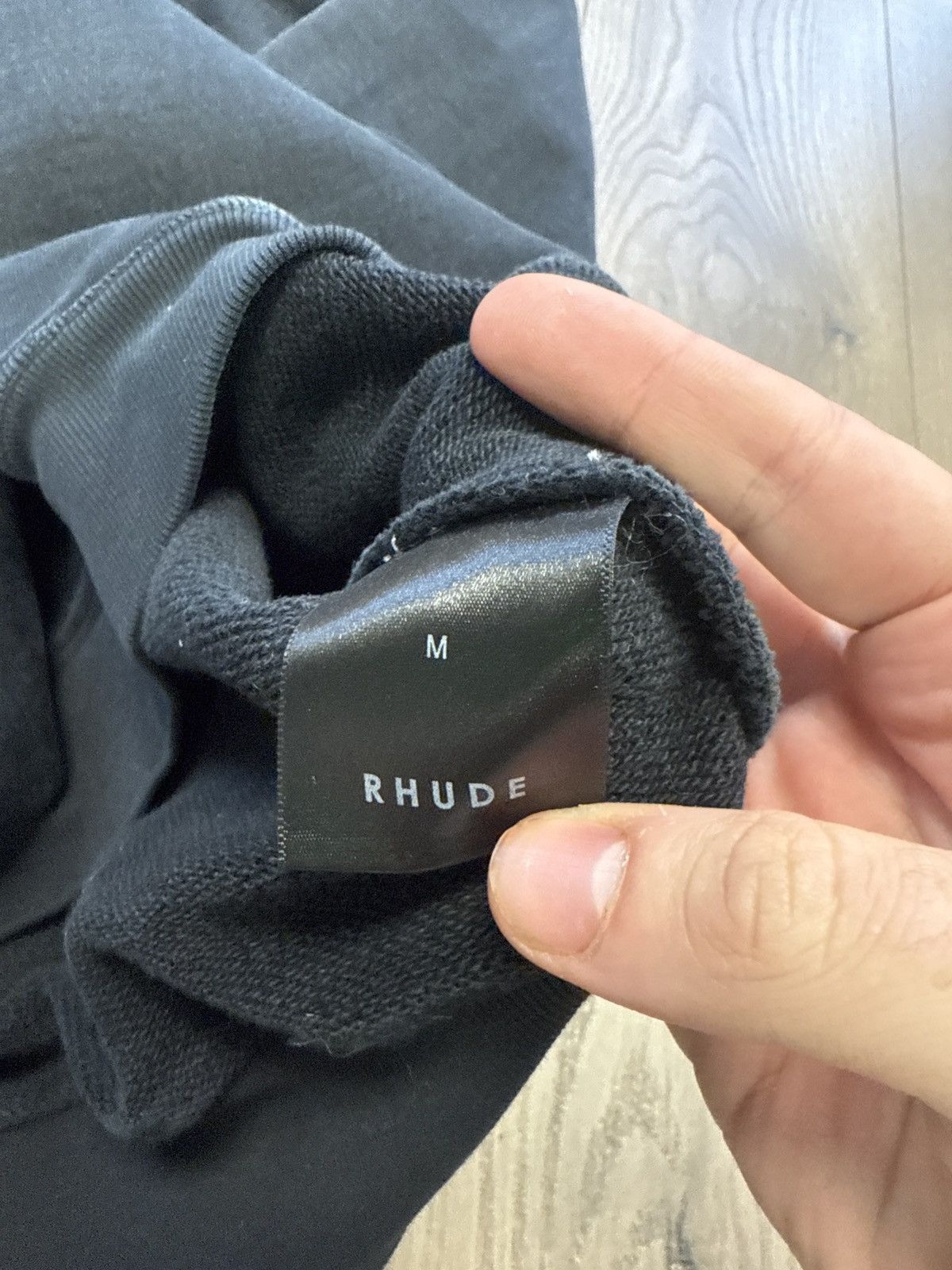 Rhude Rhude back logo hooded sweatshirt black Size US M / EU 48-50 / 2 - 3 Thumbnail