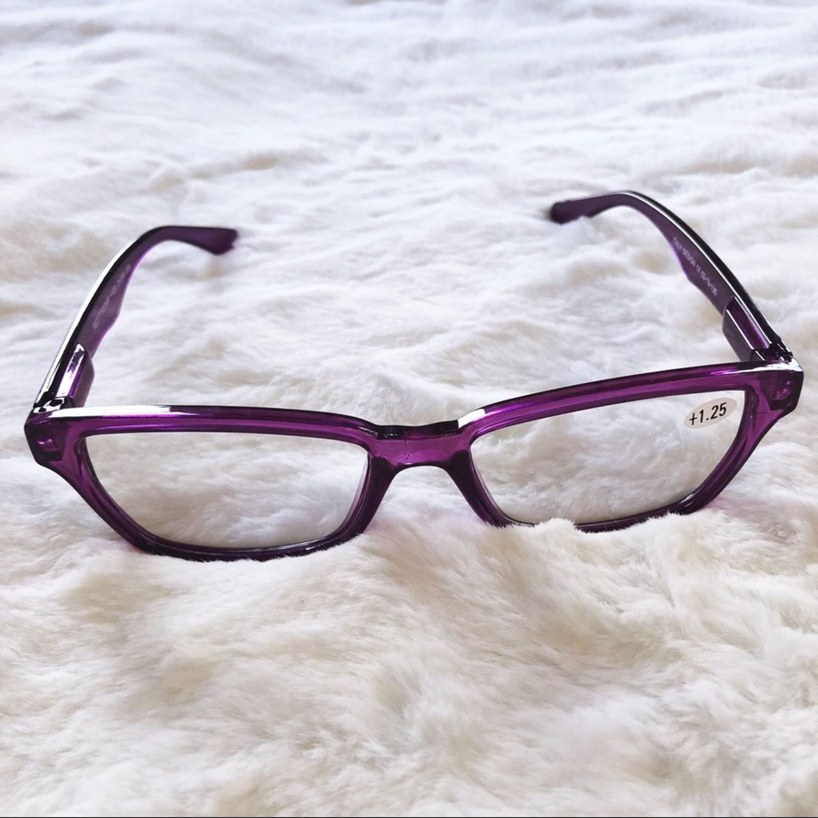 Other Alek Purple Pattern Reader Blue Light Glasses Size ONE SIZE - 4 Thumbnail