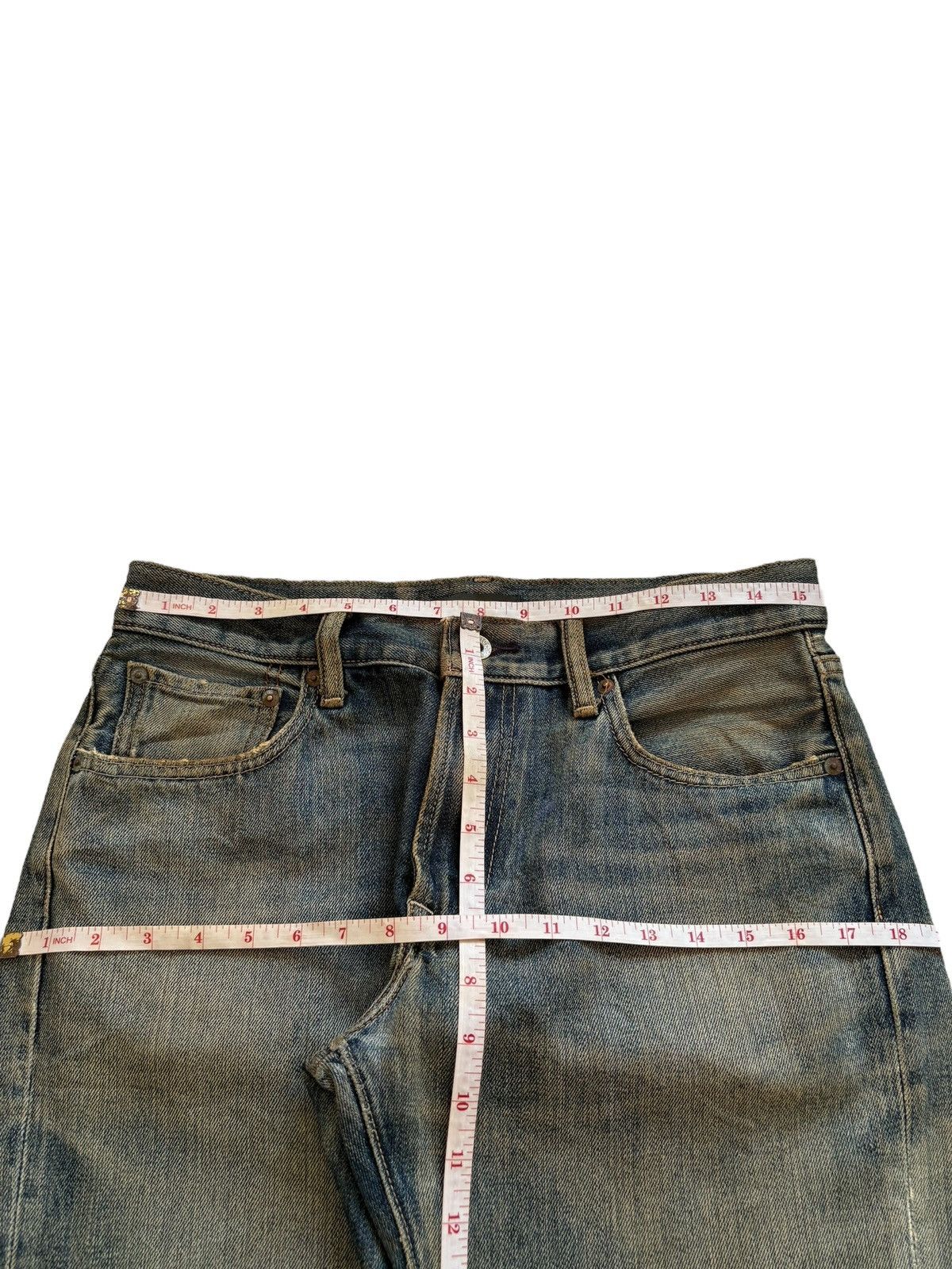 Uniqlo Vintage Uniqlo Rusty Mud Wash Loose Blue Jeans Size US 31 - 12 Thumbnail