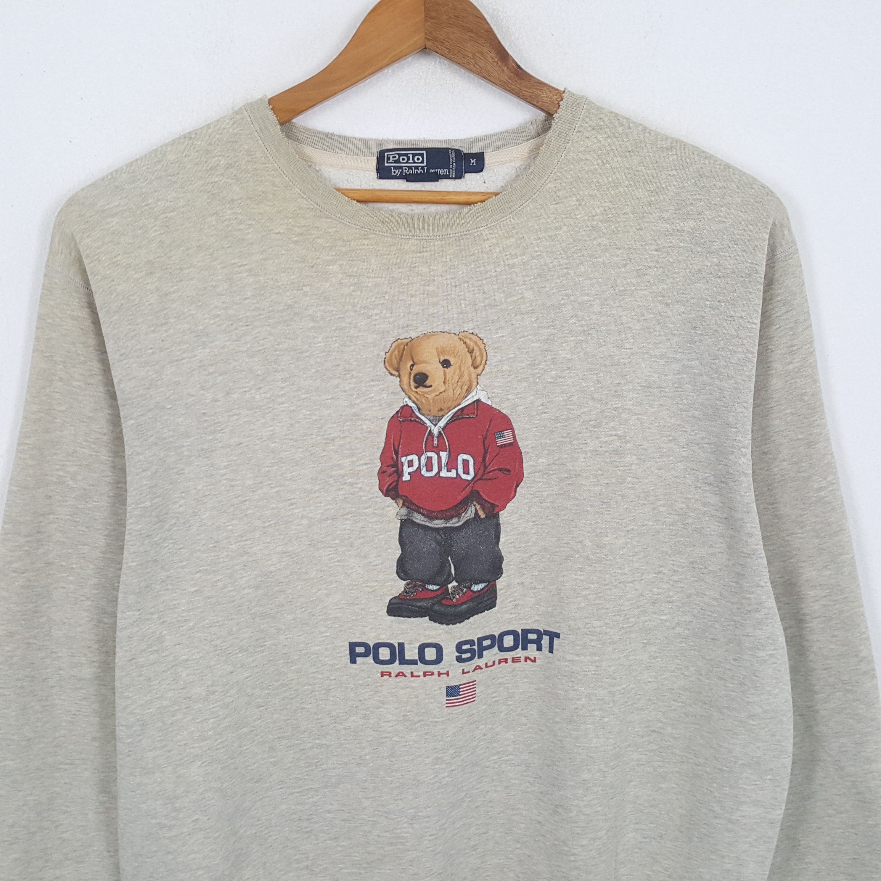 Polo Ralph Lauren × Vintage Vintage POLO BEAR by RALPH LAUREN Distressed Sweatshirt Size US L / EU 52-54 / 3 - 2 Thumbnail