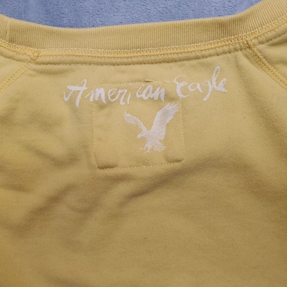 American Eagle Outfitters VINTAGE American Eagle Sweatshirt Womens M Yellow Cropped Pullover Fleece 90s Y2K Preppy Hoodie Mens Womens? Size M / US 6-8 / IT 42-44 - 7 Thumbnail