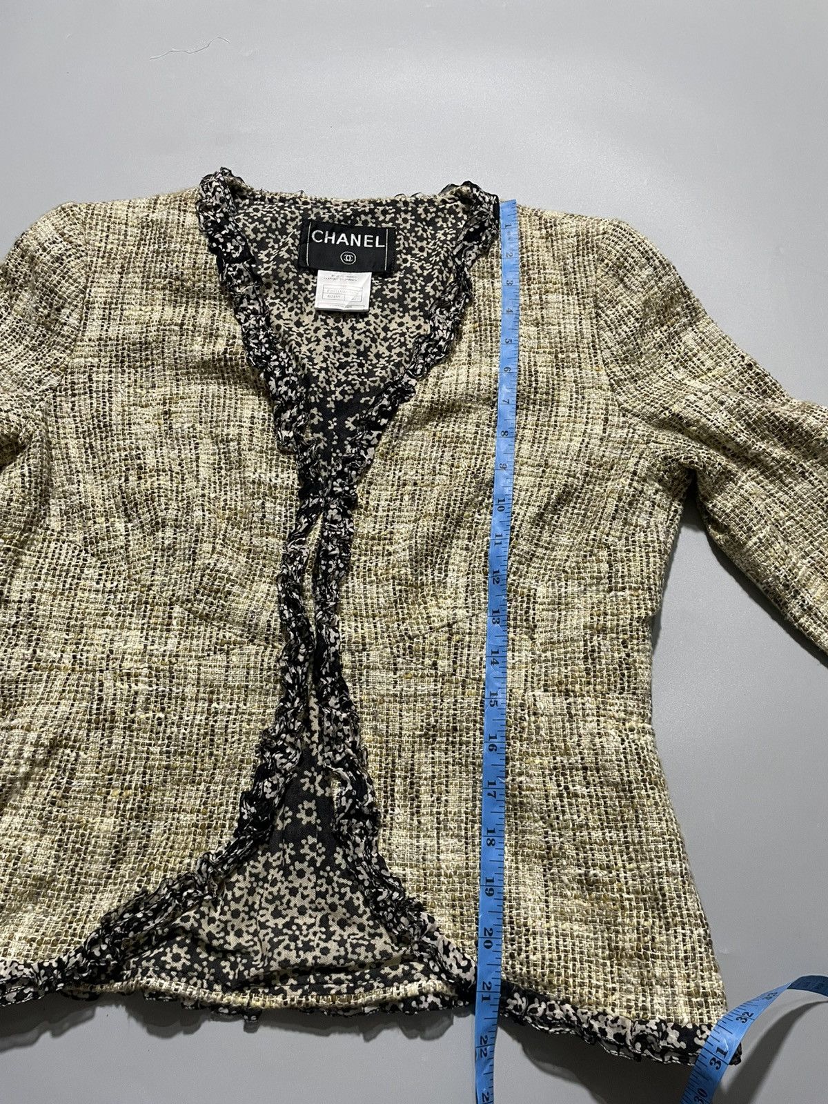 Chanel Chanel 2003 Collarless Tweed Jacket Size S / US 4 / IT 40 - 14 Thumbnail