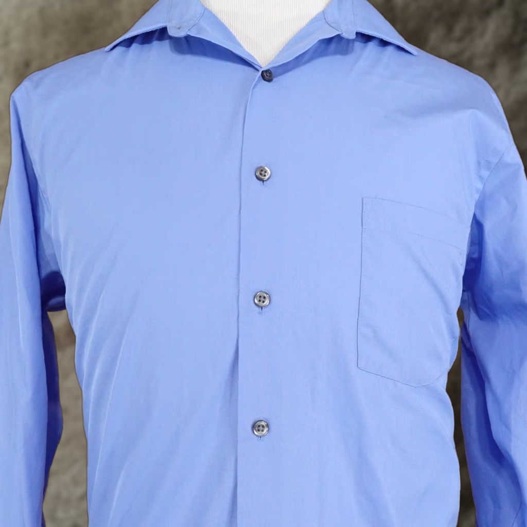 Van Heusen Van Heusen Shirt Mens 16 Blue Dress Shirt Long Sleeve Flex Collar Regular Fit Solid Size 42R - 1 Thumbnail