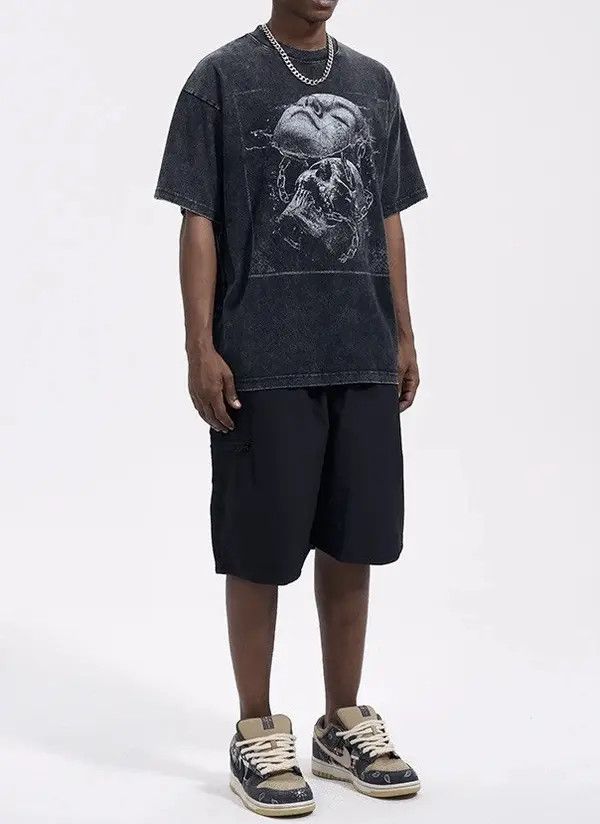 VIBE Streetwear Washed Vintage Graphic Harajuku T-Shirt Size US L / EU 52-54 / 3 - 5 Thumbnail