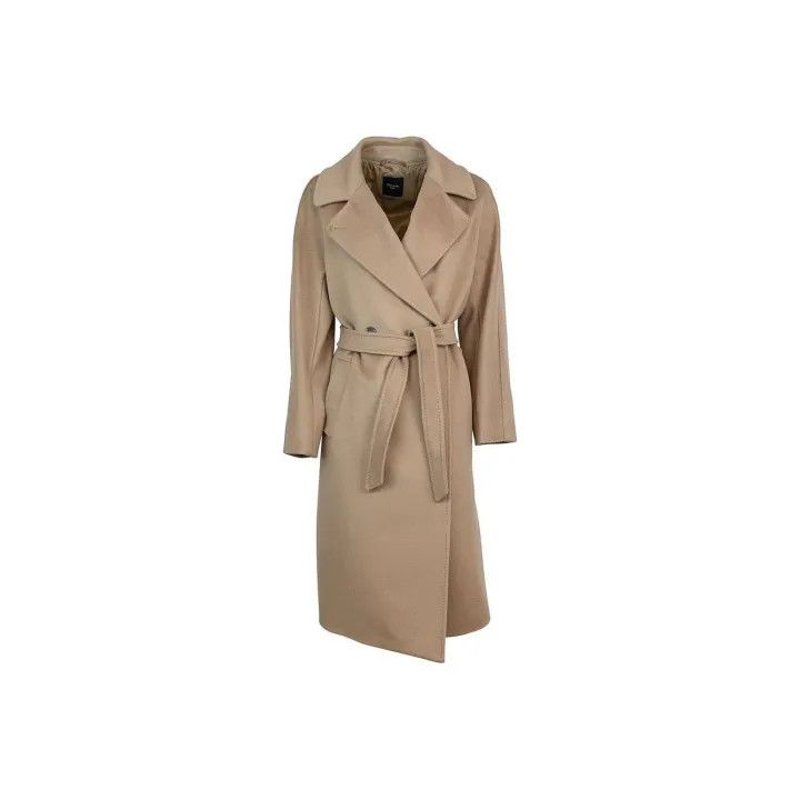 Max Mara WEEKEND MaxMara Long Sleeve Belted Coat in Khaki 0079 Size M / US 6-8 / IT 42-44 - 1 Thumbnail