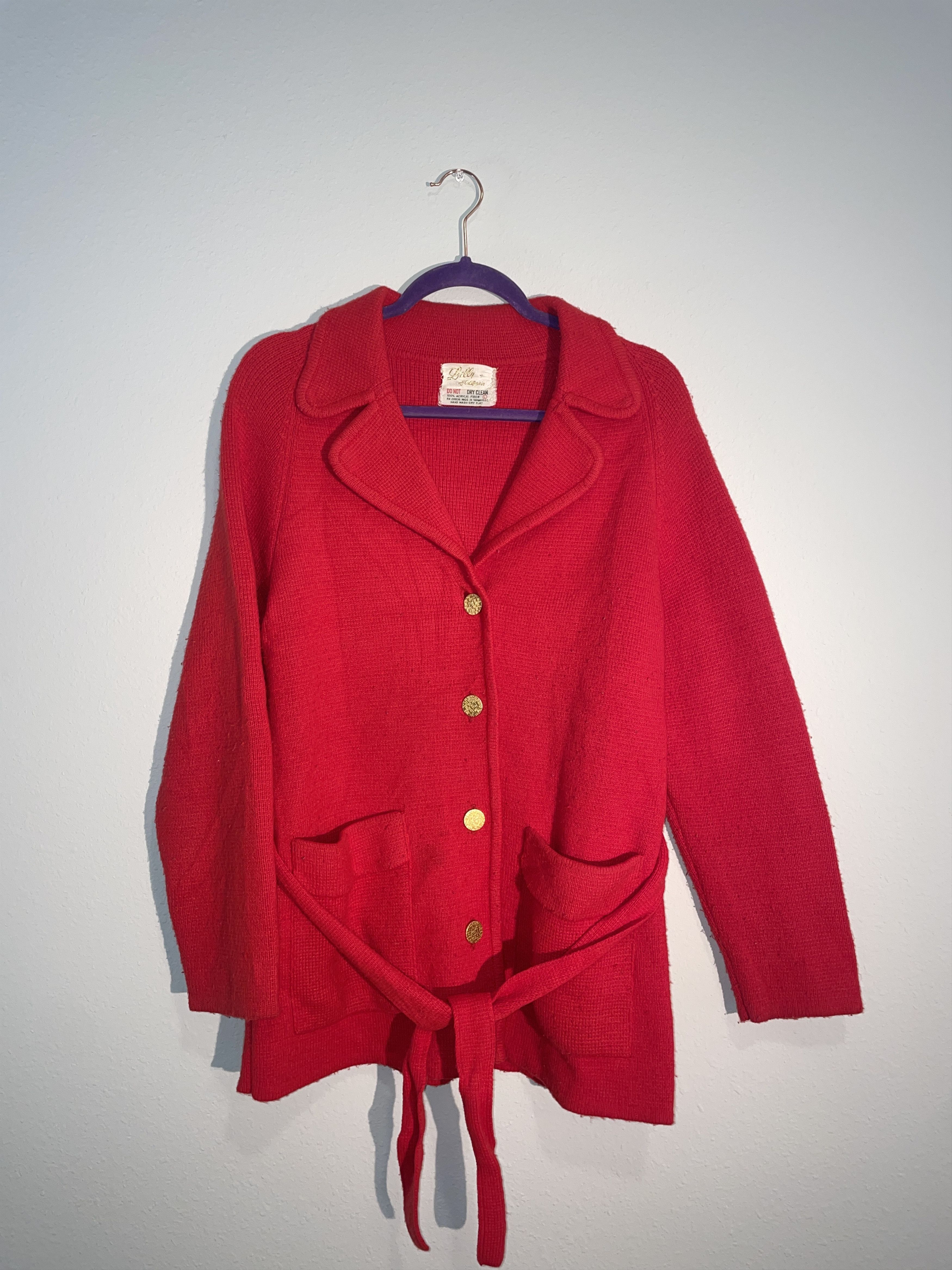 Other Lili Of California Red Sweater with Gold Buttons Large Size L / US 10 / IT 46 - 1 Thumbnail