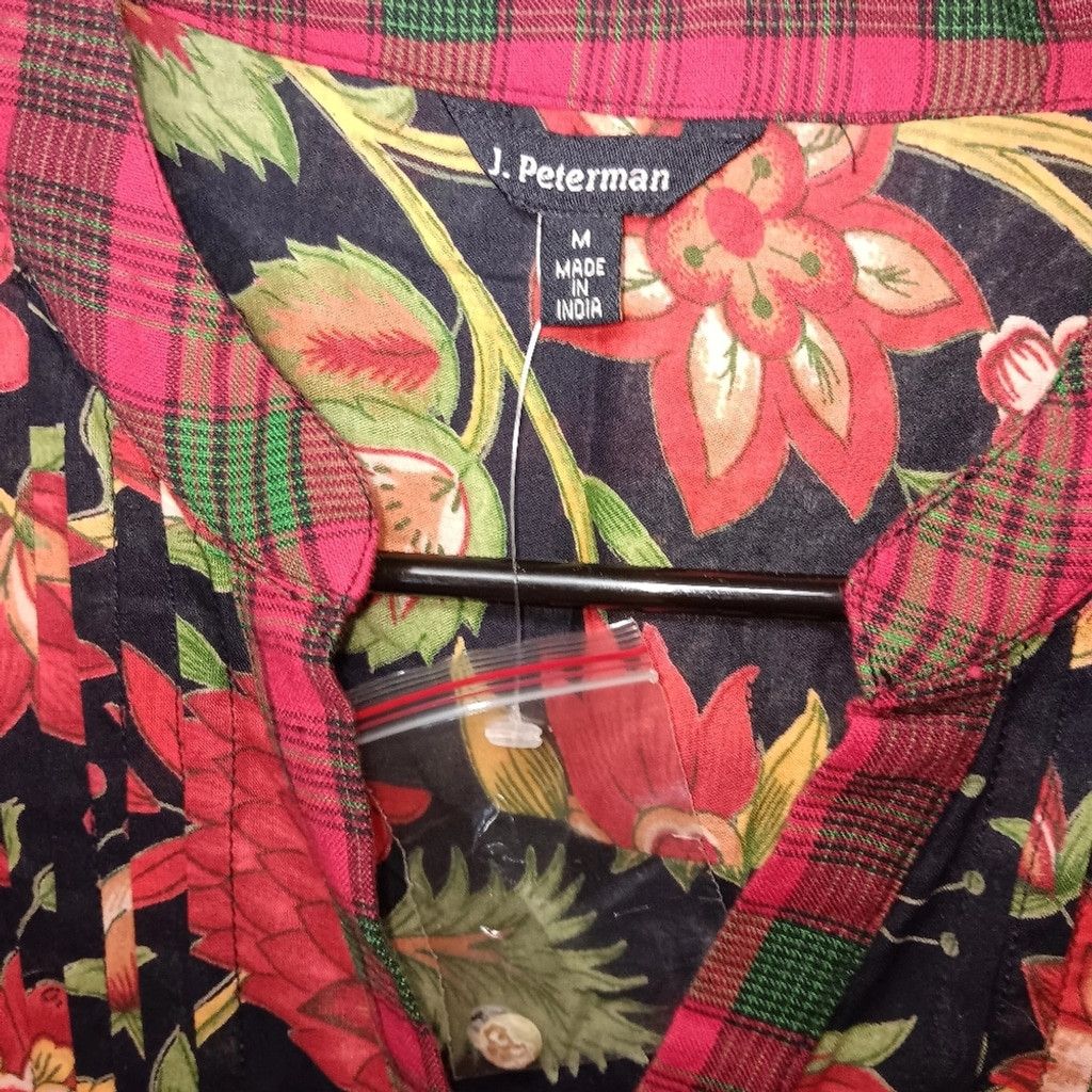 J. Peterman J.Peterman floral plaid trim dress, Size M, nwot Size XL / US 12-14 / IT 48-50 - 10 Thumbnail