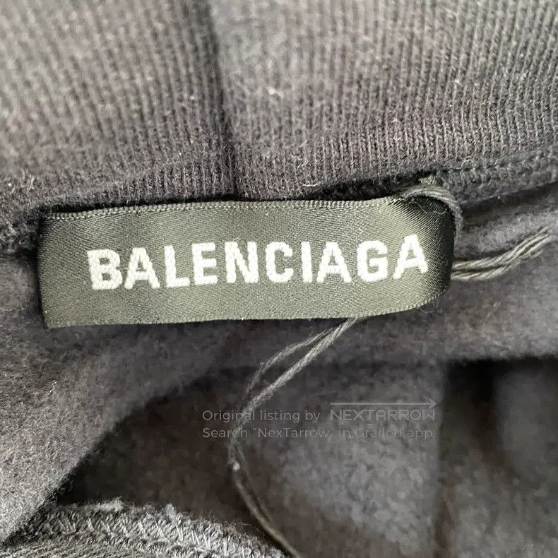 Balenciaga Balenciaga Black Letter Logo Hooded Sweatshirt Size US M / EU 48-50 / 2 - 7 Thumbnail