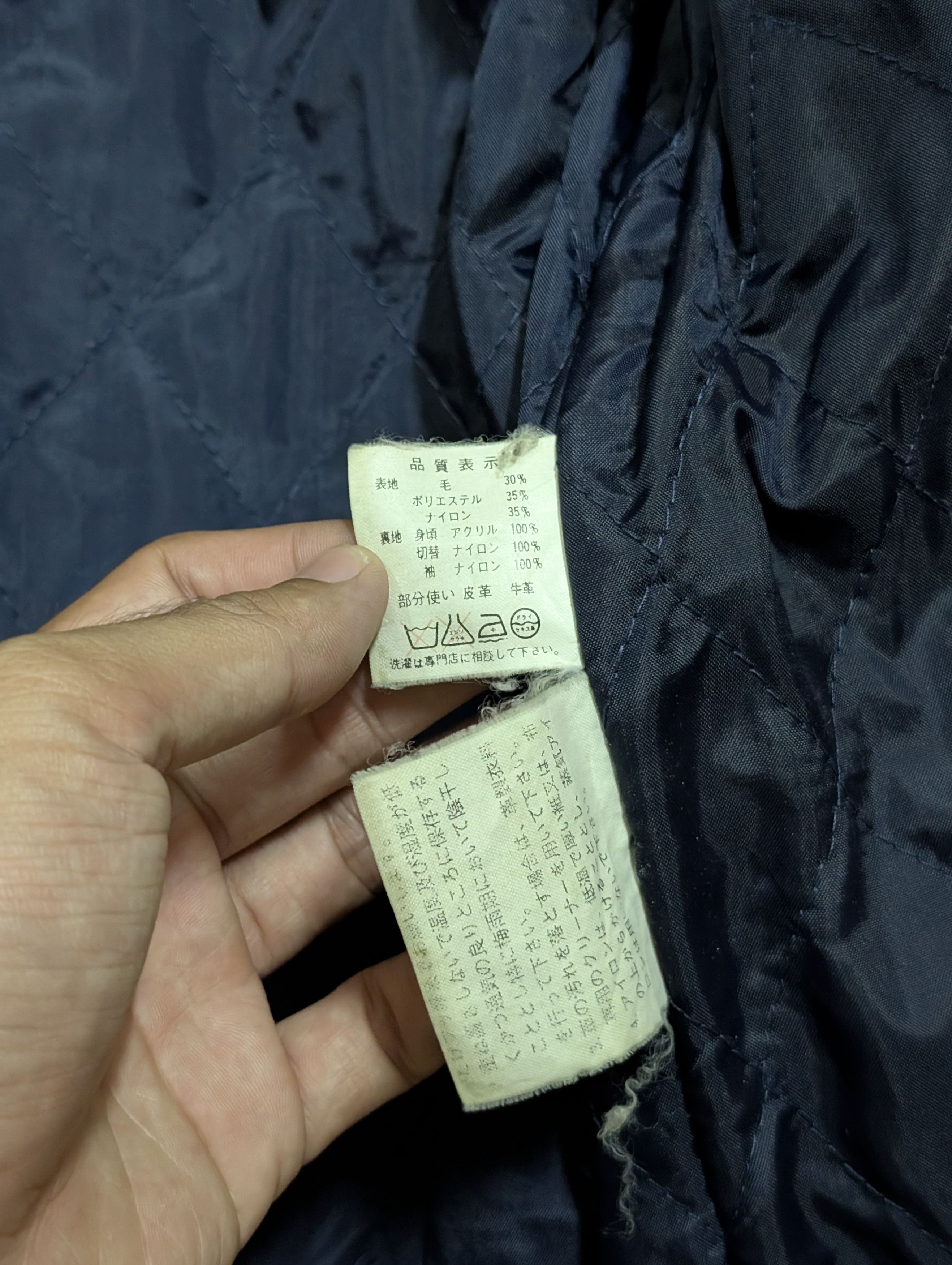 Genuine Leather Vintage Machope Wool Jacket Leather Collar Winter Coat Size US L / EU 52-54 / 3 - 11 Thumbnail