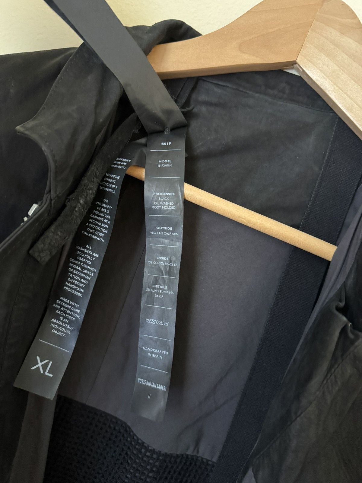 Boris Bidjan Saberi Boris Bidjan Saberi J5 Leather Jacket Black XL Size US XL / EU 56 / 4 - 11 Thumbnail
