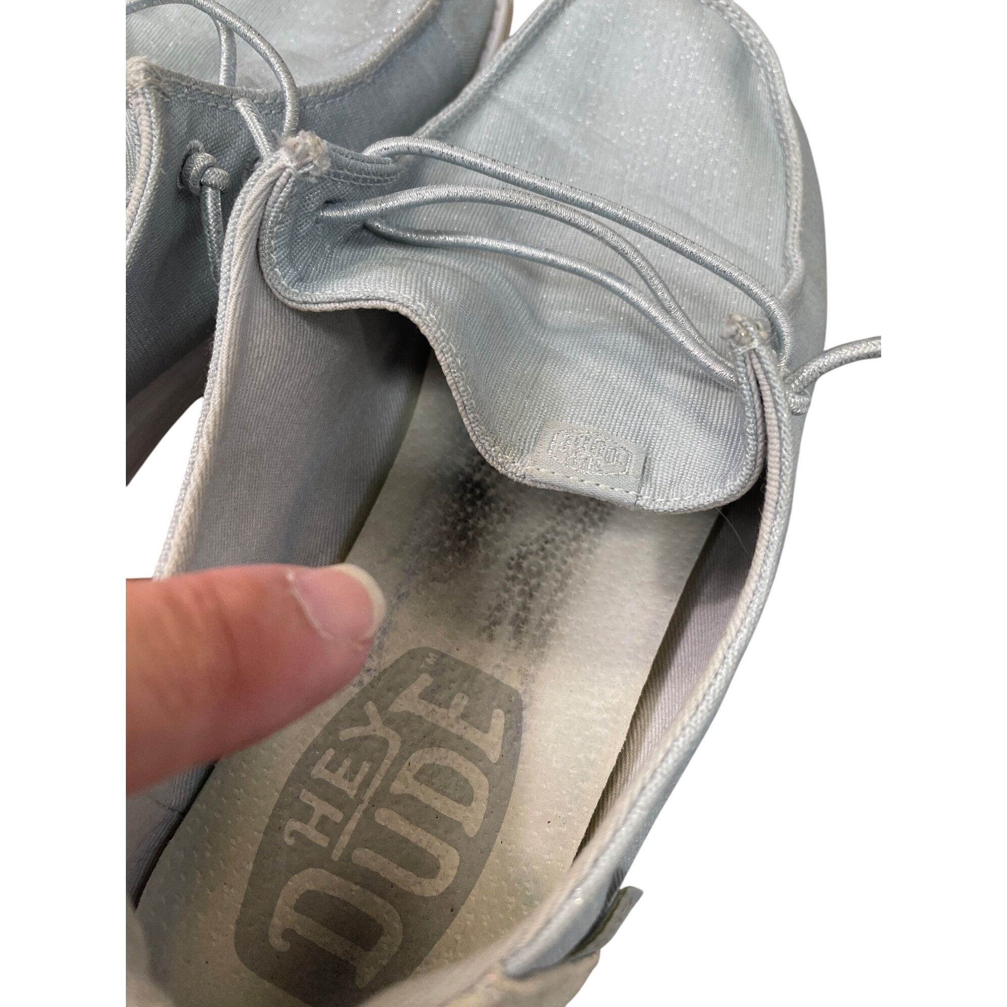 Other Hey Dude Wendy Glitter womans gray slip on Loafers shoes sz Size US 9 / IT 39 - 11 Thumbnail
