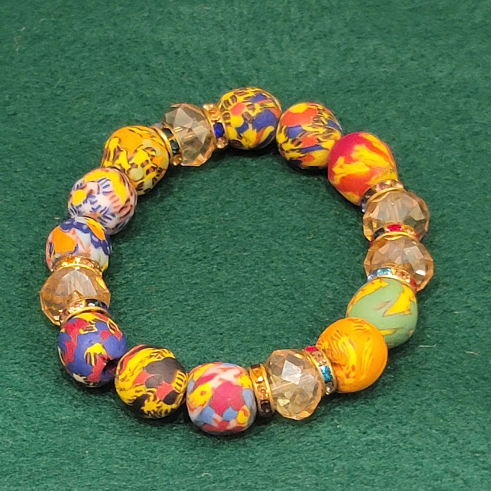 Handmade West African Ghanaian Handmade Custom Beaded Bracelet Size ONE SIZE - 3 Thumbnail