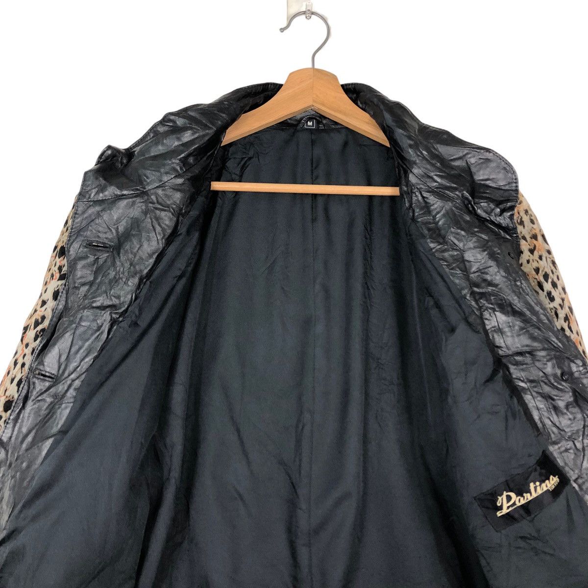 Japanese Brand 🔥Vintage Leather Jacket Long Partina Tokyo Leopord Design Size US M / EU 48-50 / 2 - 16 Thumbnail