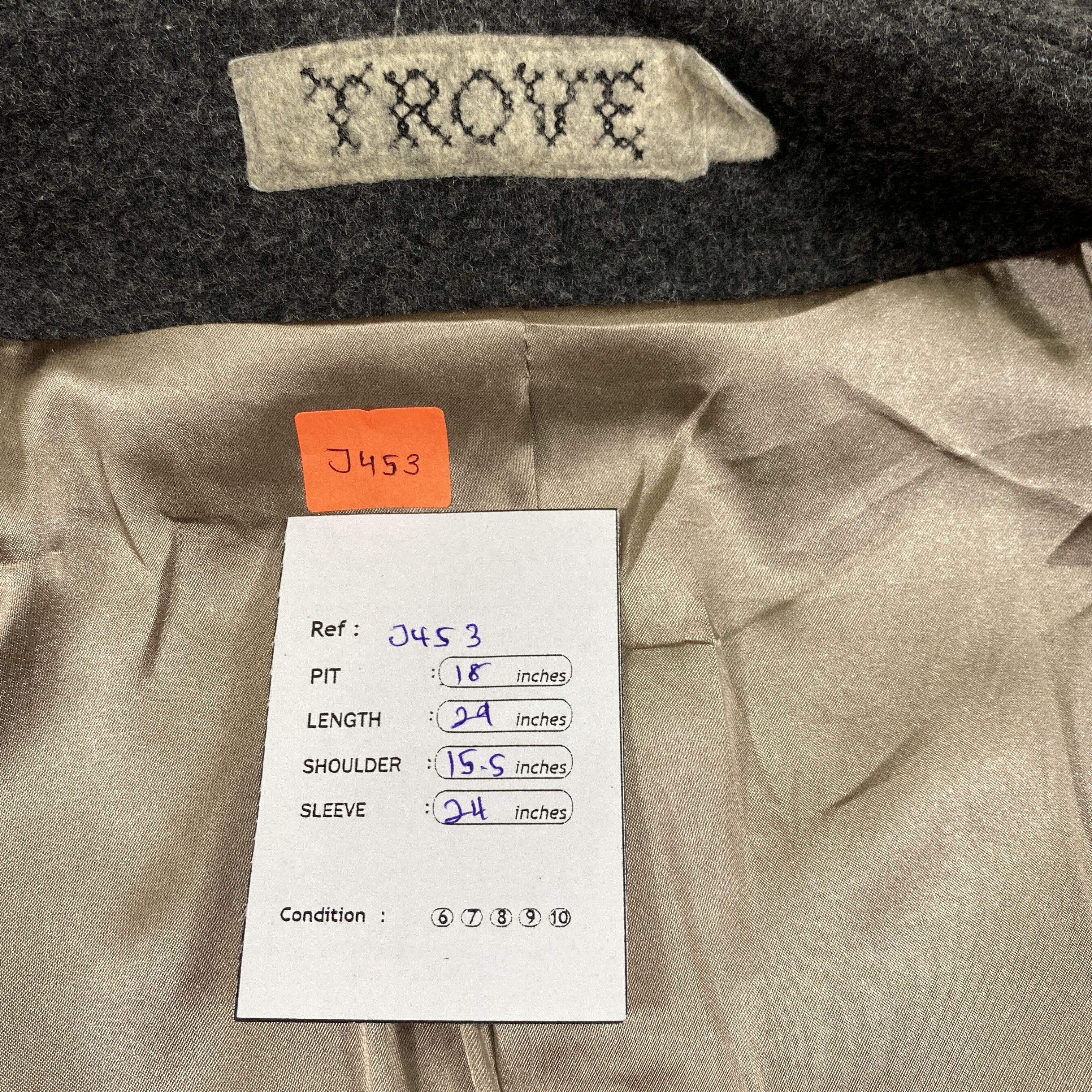 If Six Was Nine Vintage Trove Wool Peacoat Jacket- J453 Size US S / EU 44-46 / 1 - 8 Thumbnail