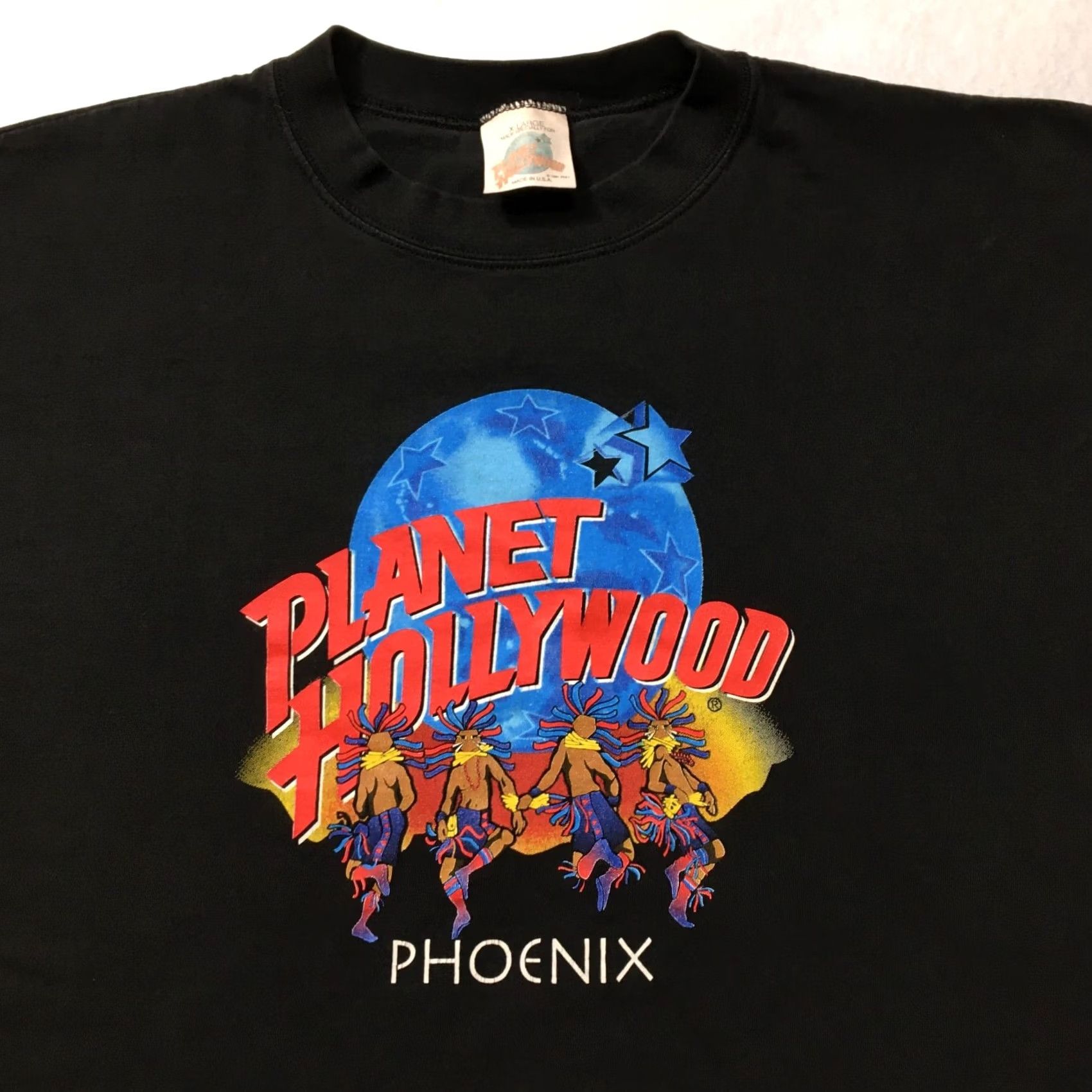 Planet Hollywood VINTAGE Planet Hollywood Shirt Mens XL Navy Black Cotton Short Sleeve Y2K Size US XL / EU 56 / 4 - 2 Thumbnail