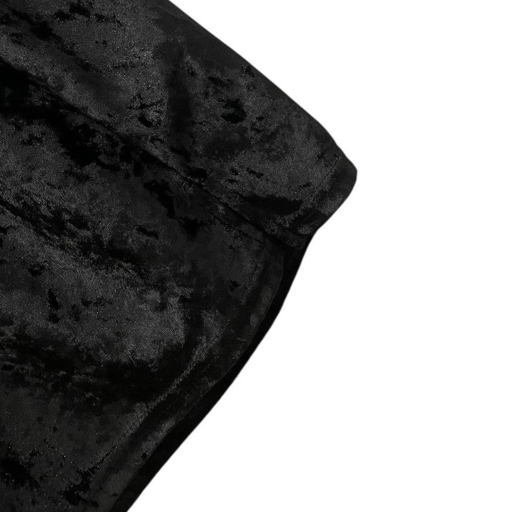 Other Black Crushed Velvet Mini Skirt Size 26" / US 2 / IT 38 - 5 Thumbnail