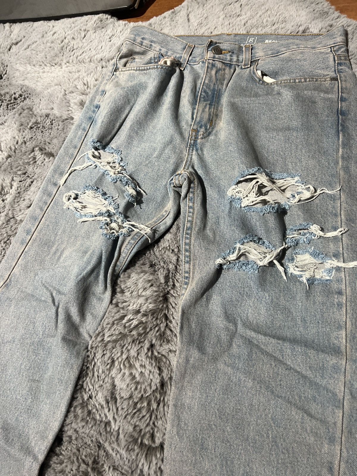 Vintage REWORKED STACKED DENIM Size US 33 - 2 Thumbnail