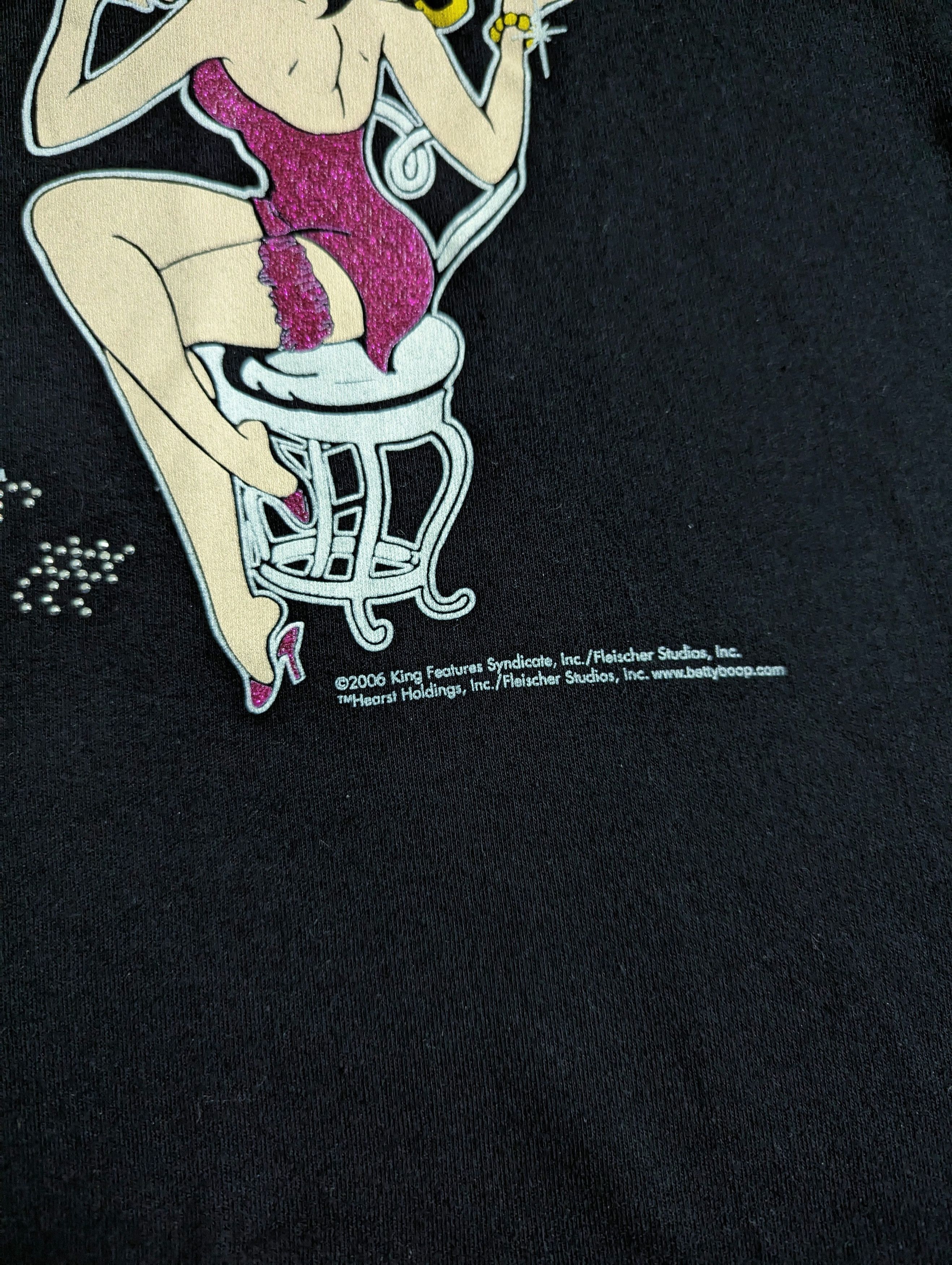 Vintage 2006 Betty Boop Glitter Details T Shirt Top Size M / US 6-8 / IT 42-44 - 3 Thumbnail