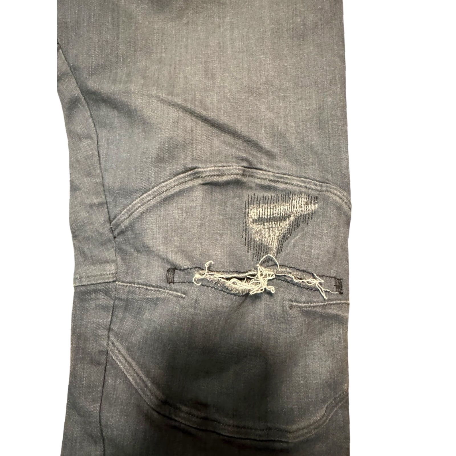 Vintage G-Star RAW 5620 3D Zip Knee Skinny Jeans Grey Distressed Moto Men’s 34x32 Size US 34 / EU 50 - 5 Thumbnail