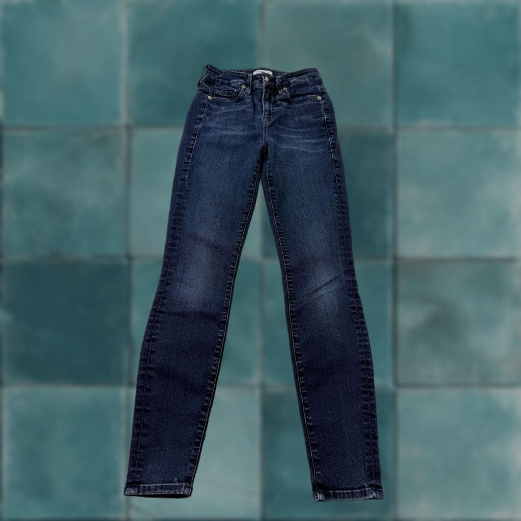 Good American Good American Jeans Womens Good Legs 0/25 Blue Skinny Stretch Denim GLB99T Size 25" / US 0 / IT 36 - 1 Thumbnail