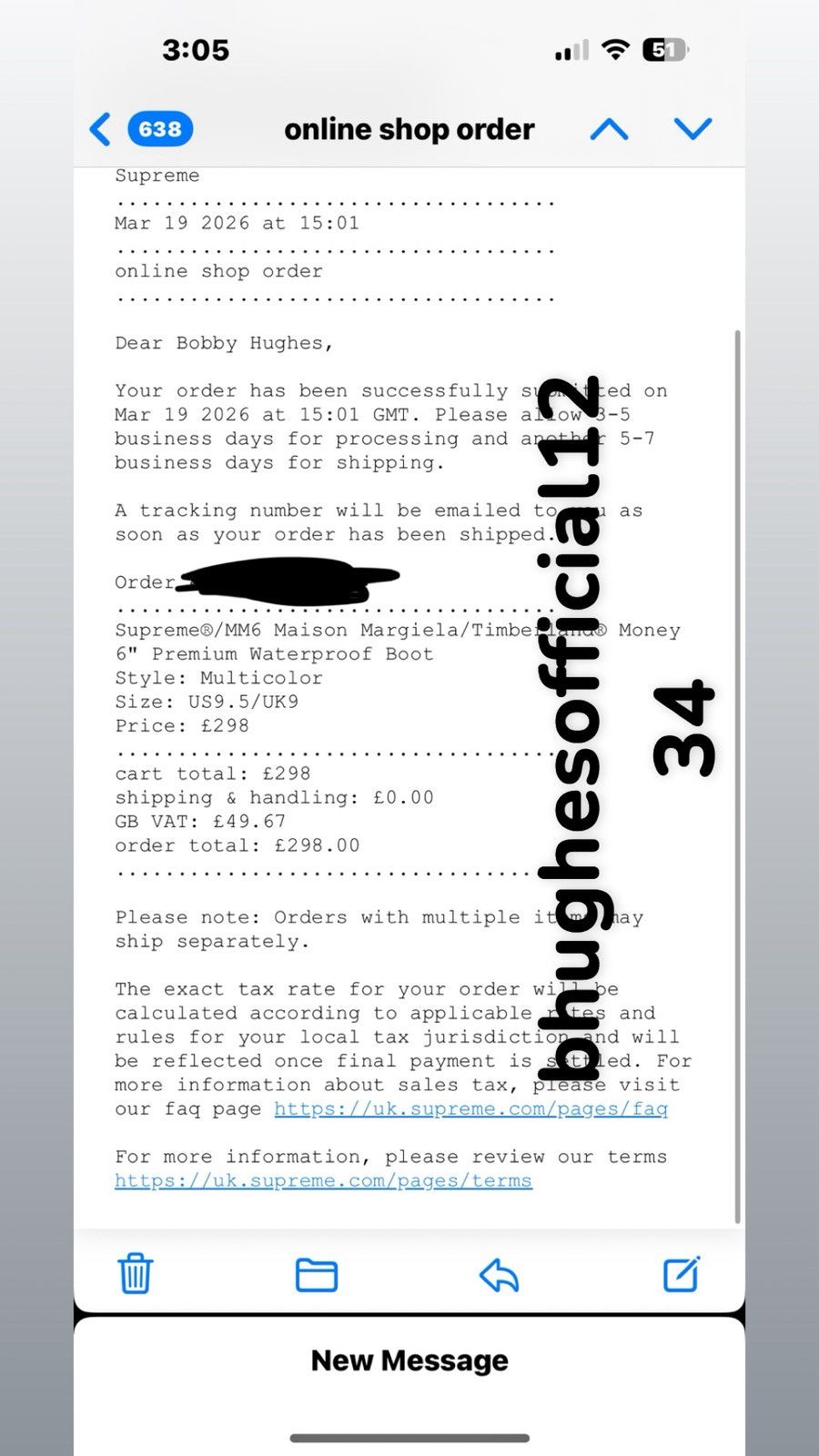Maison Margiela × Supreme Supreme x Maison Margiela x Timberland 6” Boots Size US 10 / EU 43 - 3 Thumbnail