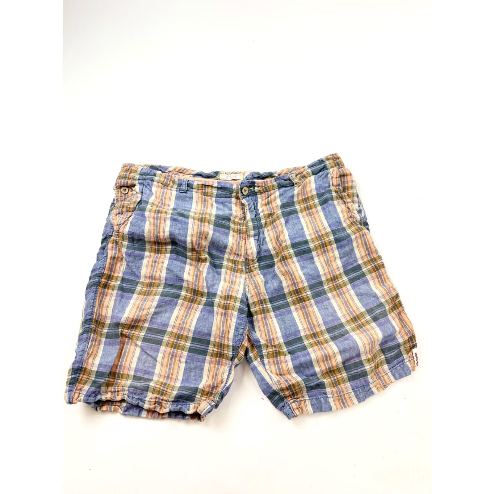 Tommy Bahama Tommy Bahama Shorts Mens 42 Multicolor Plaid Relax Linen Tropical Beachy Hawaii Summer Casual Modern Size US 42 / EU 58 - 2 Thumbnail