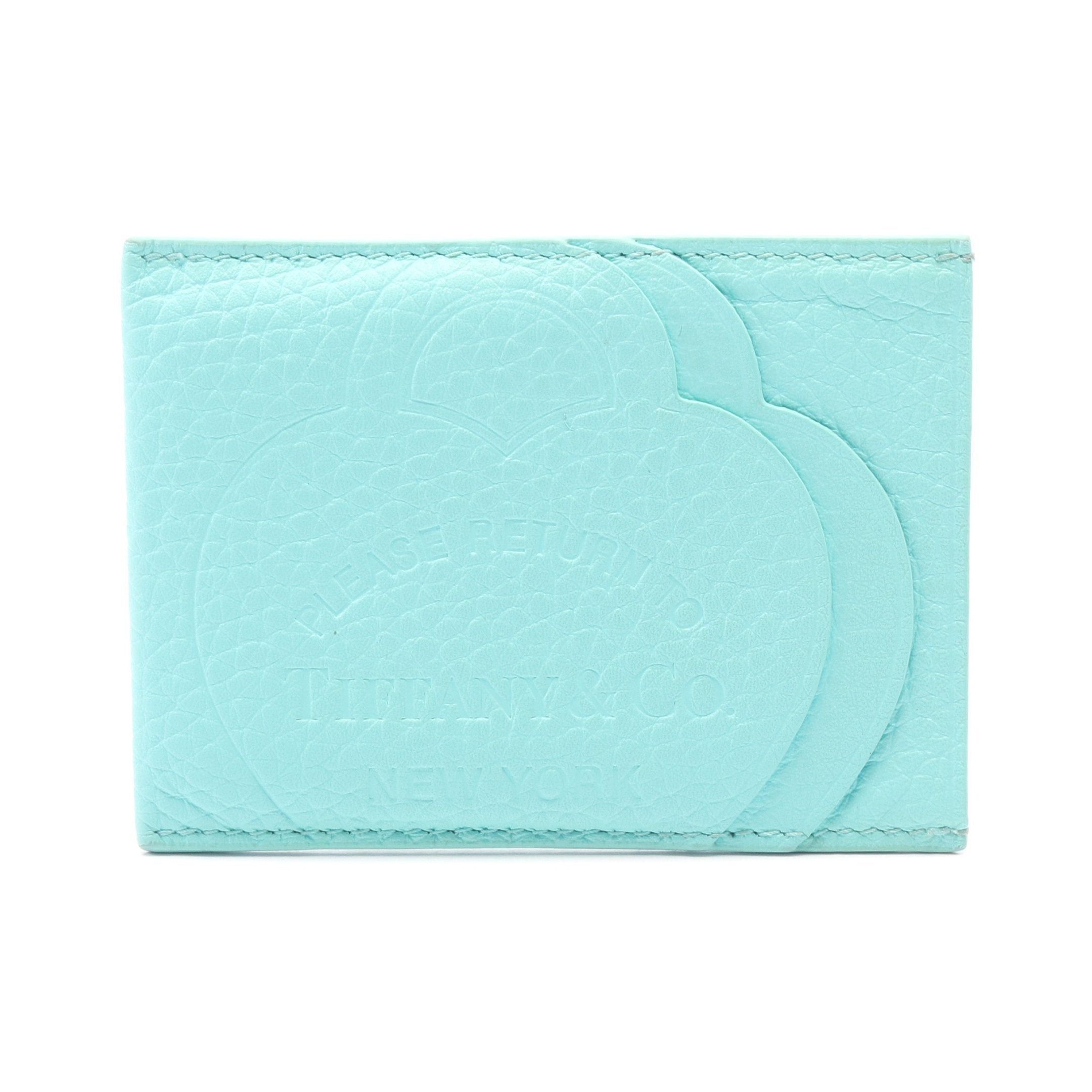Tiffany & Co. Tiffany Co Return To Tiffany Card Case Leather Turquoise Blue Size ONE SIZE - 1 Thumbnail