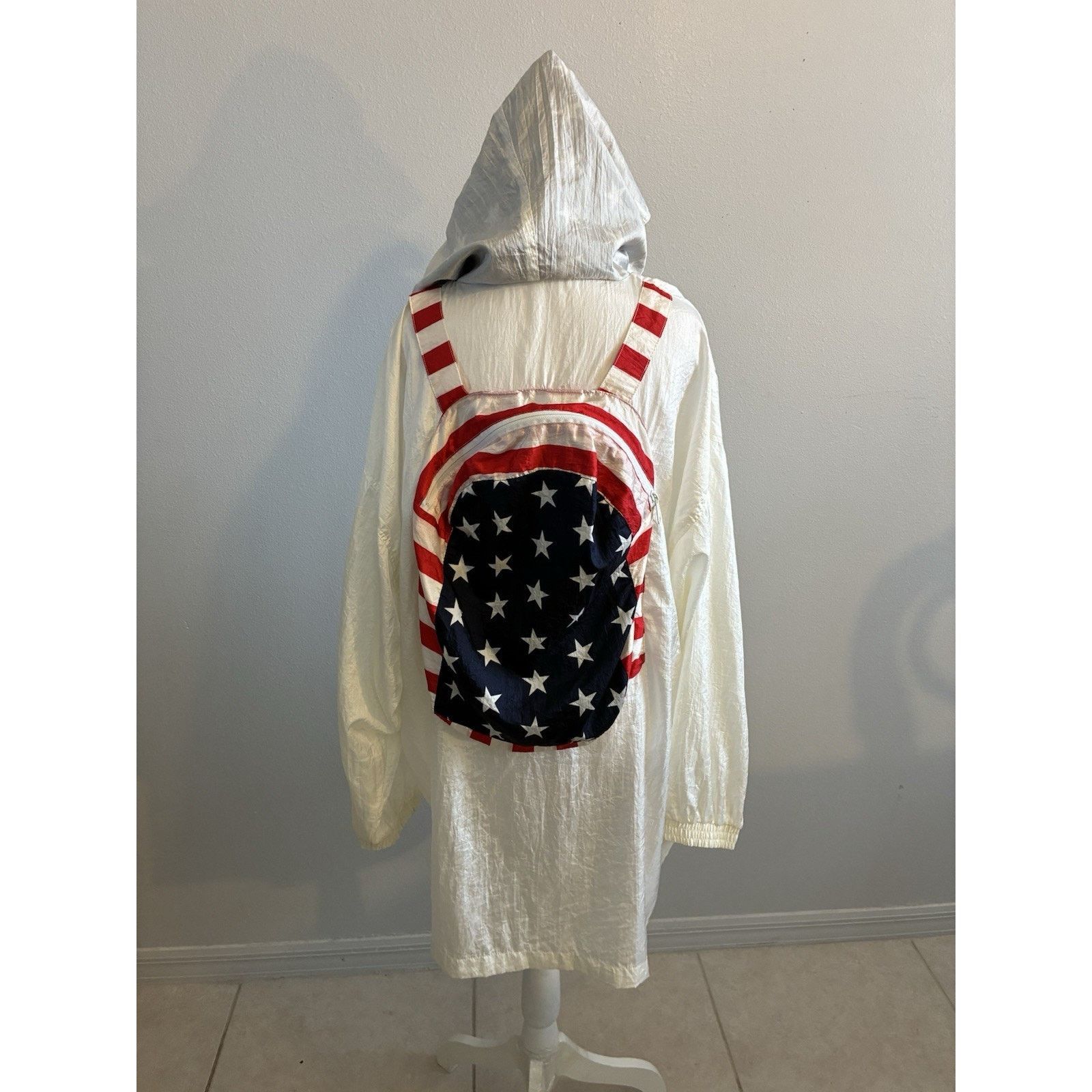 Other VTG 80s USA Flag Jacket Convert Backpack Parachute America L Size US L / EU 52-54 / 3 - 5 Thumbnail