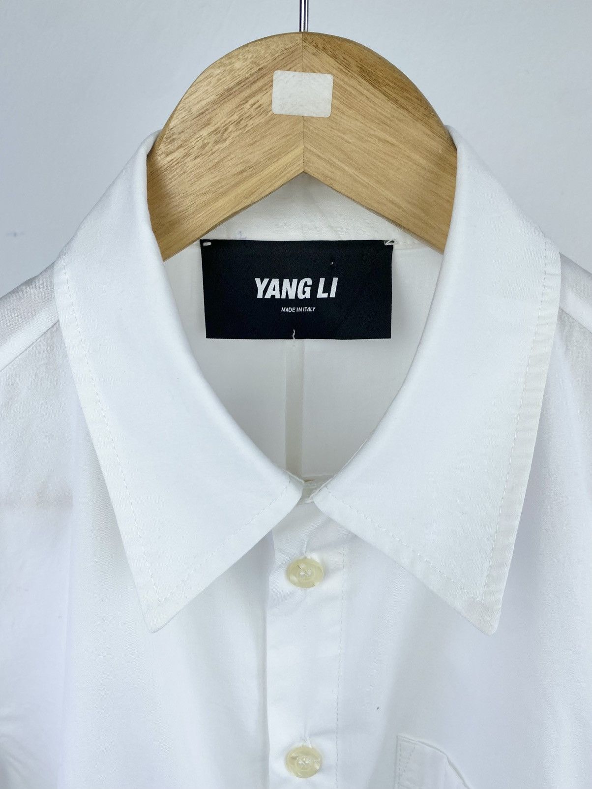 Yang Li AW17 Yang Li Asymetric Back Yoke Rough Edge Button Up Shirt Size US M / EU 48-50 / 2 - 3 Thumbnail
