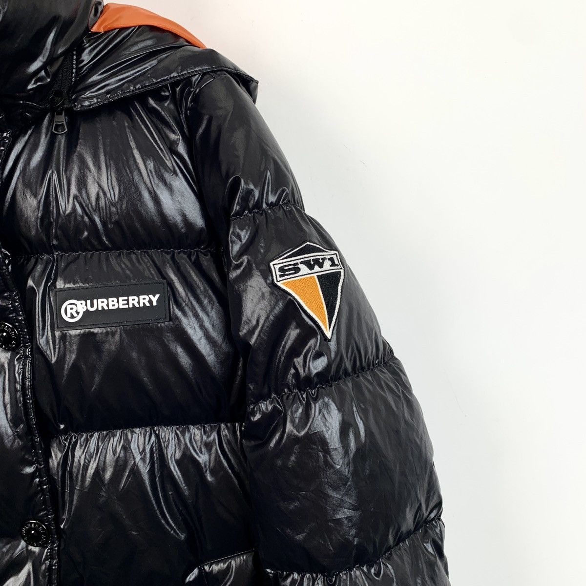 Burberry Burberry Bbr Black Glossy Logo Appliqué Hooded Down Jacket Size XS / US 0-2 / IT 36-38 - 3 Thumbnail