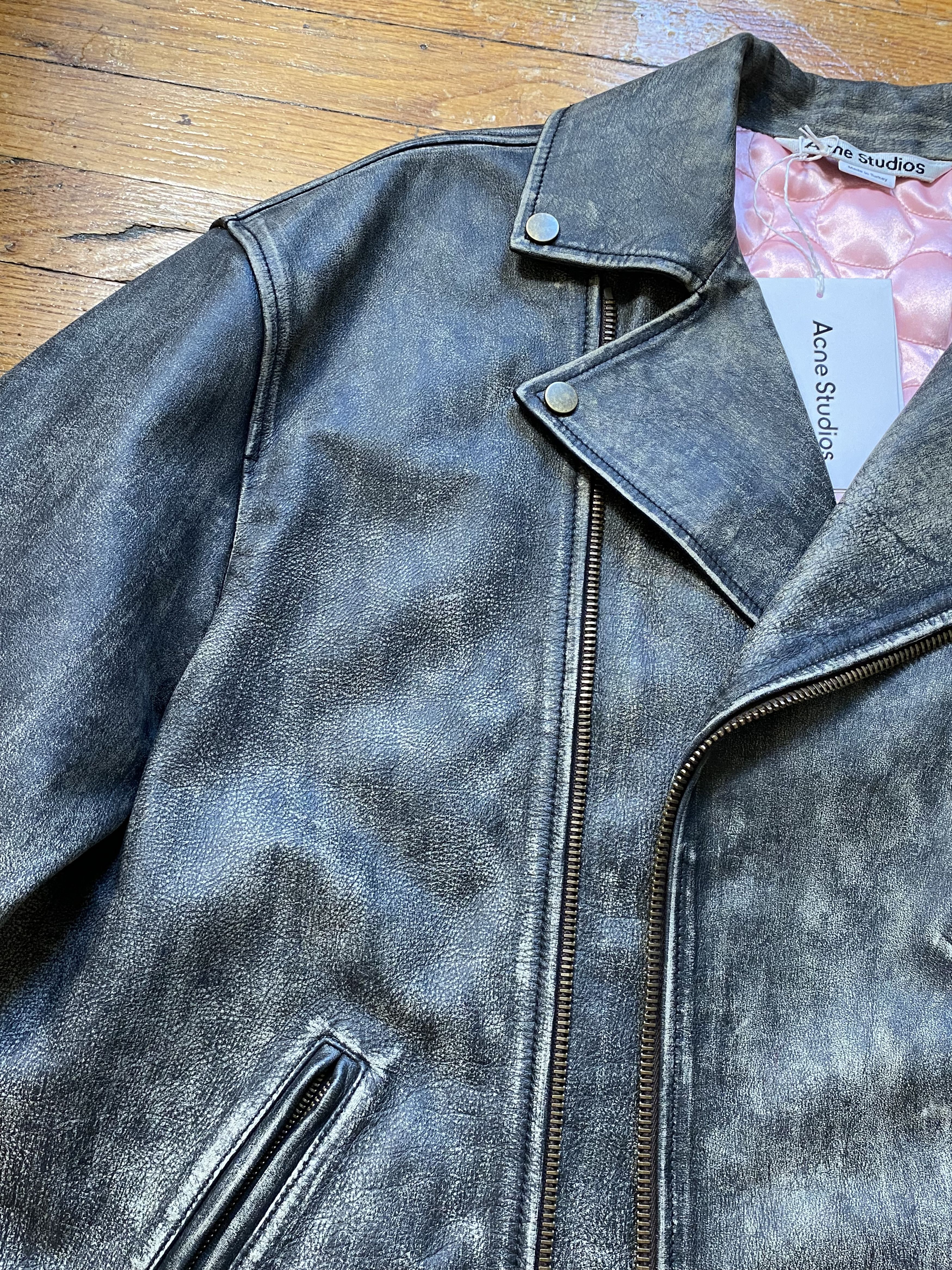 Acne Studios Acne Studios Motorcycle Leather Jacket Size 46 Size US S / EU 44-46 / 1 - 5 Thumbnail