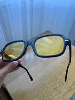 Designer Men Vintage Yellow Square Sunglasses Size ONE SIZE - 2 Thumbnail