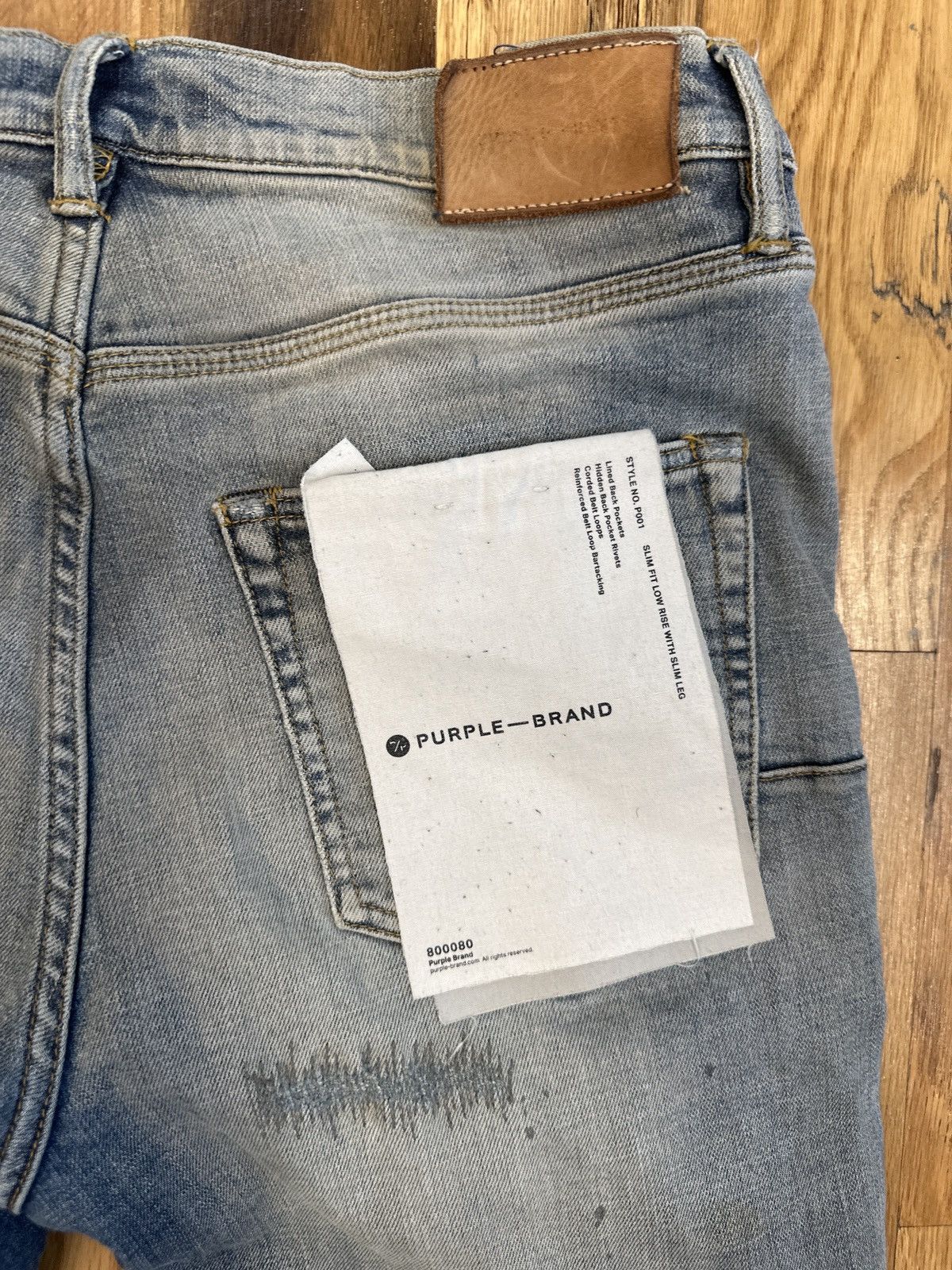 Purple Brand Purple Brand Stitched Dirty Blue Denim Jeans Size 32 Size US 32 / EU 48 - 5 Thumbnail