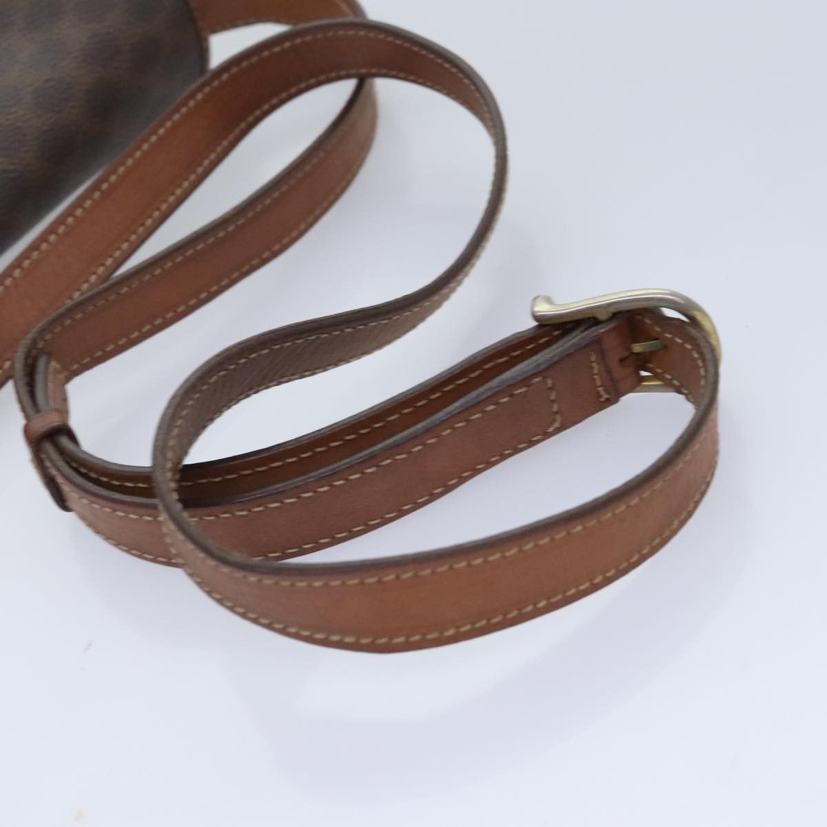 Celine CELINE Macadam Canvas Circle Shoulder Bag Pvc Leather Brown Size ONE SIZE - 7 Thumbnail