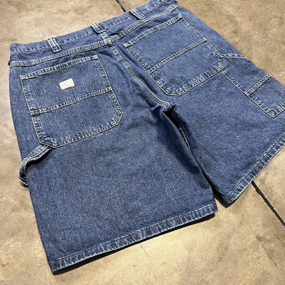 Lee × Vintage Vintage Lee Dungarees Baggy Denim Shorts Skater Wide Leg Y2K Size US 36 / EU 52 - 2 Thumbnail