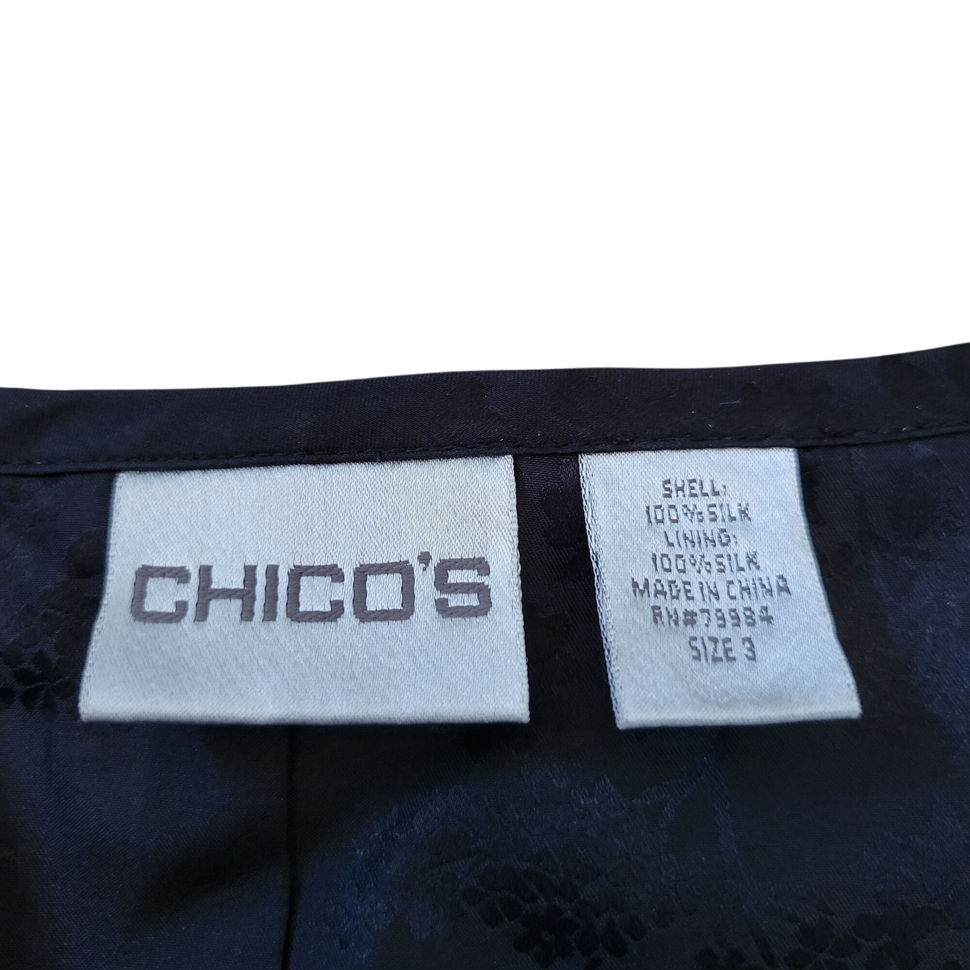 Chicos Chicos 3 Silk Open Front Jacket Vibrant Blue Purple Floral L Size XL / US 12-14 / IT 48-50 - 2 Thumbnail