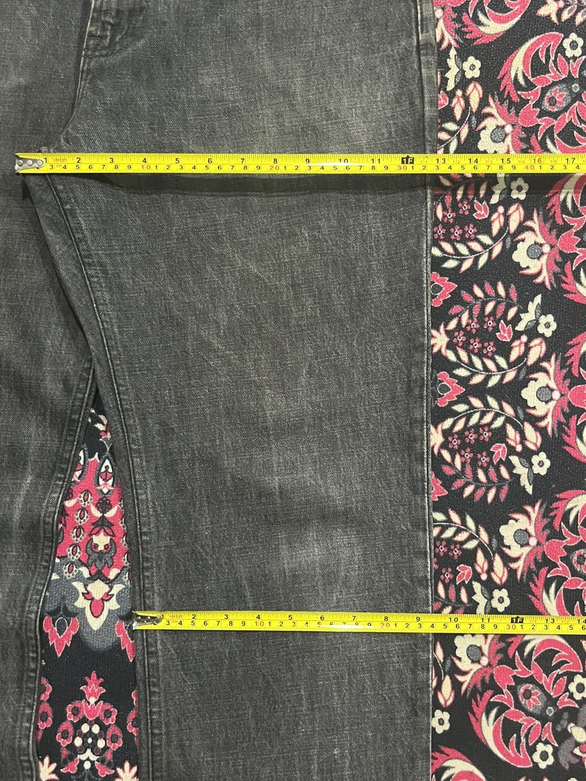Balenciaga × Gap × Kanye West ⚡️Grunge⚡️Vintage Gap Rough Flame Black Washed Loose Fit Jeans Size US 33 - 14 Thumbnail